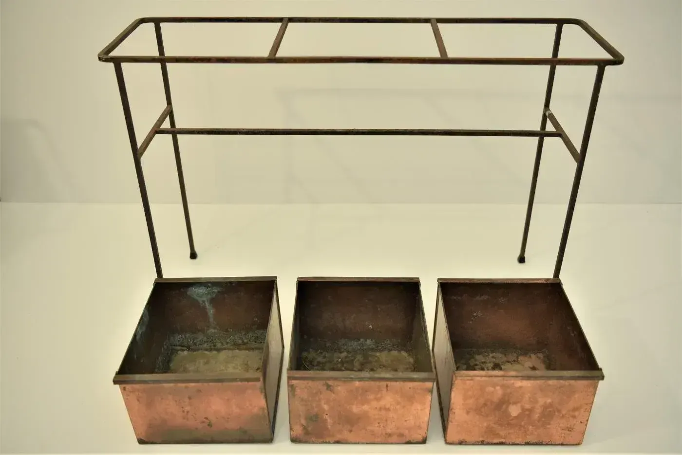 Swedish Copper And Wrought Iron Flower Planter By Hans Agne Jakobsson, 1950s photo buy