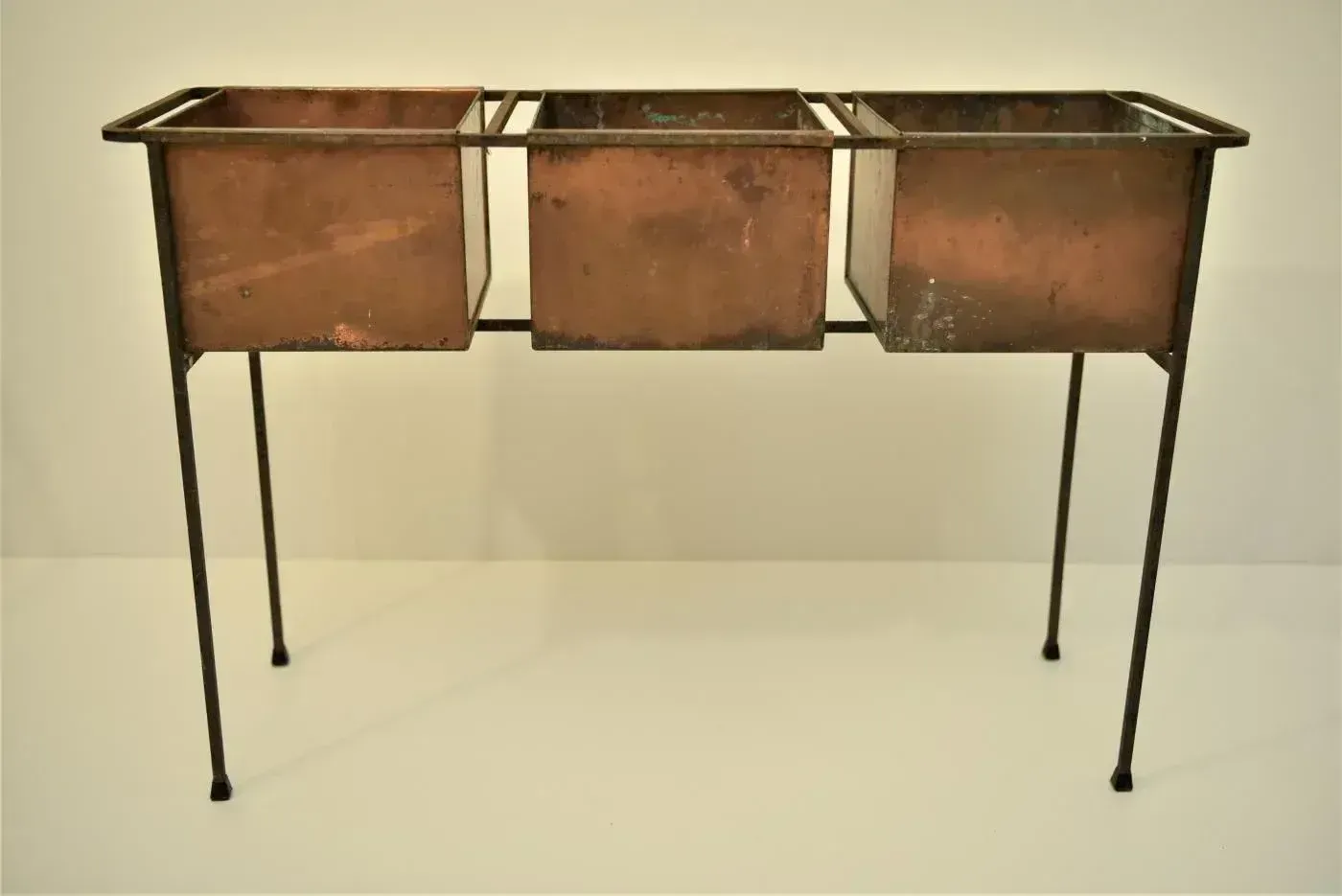 photo furniture Swedish Copper And Wrought Iron Flower Planter By Hans Agne Jakobsson, 1950s