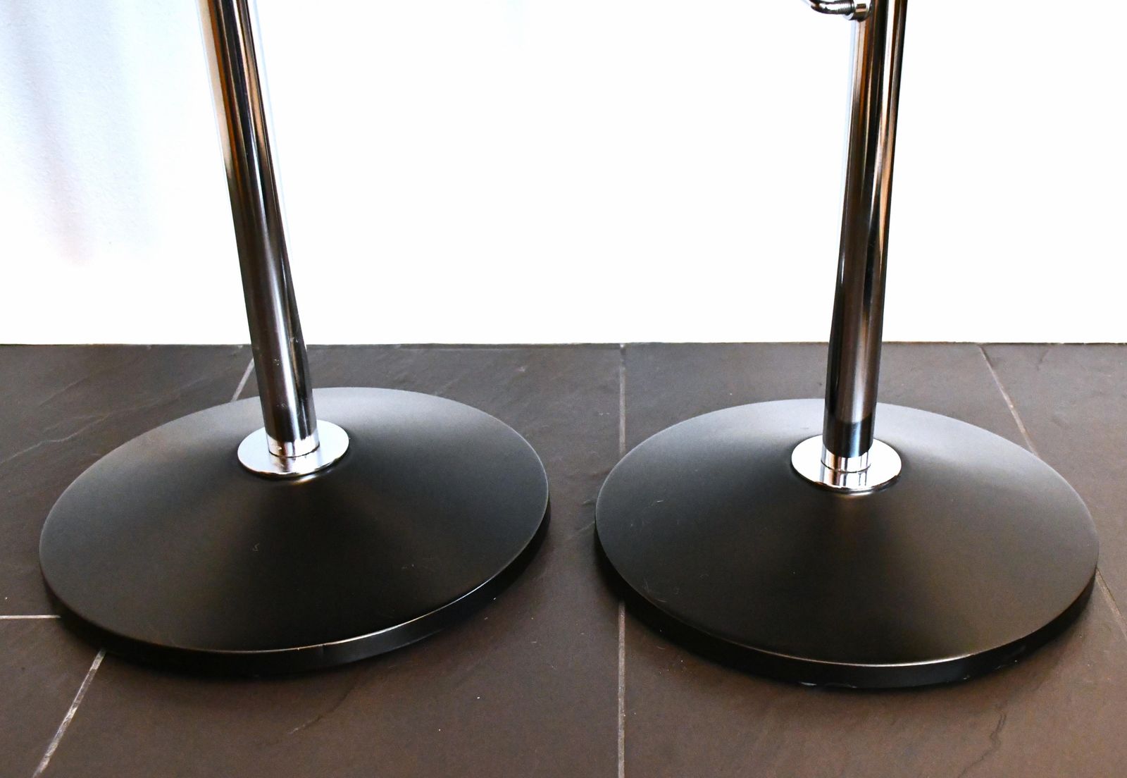 Swedish Adjustable Glass And Chrome Steel Side Table Model Pronto From Dux, 1990s, Set Of 3 photo vintage