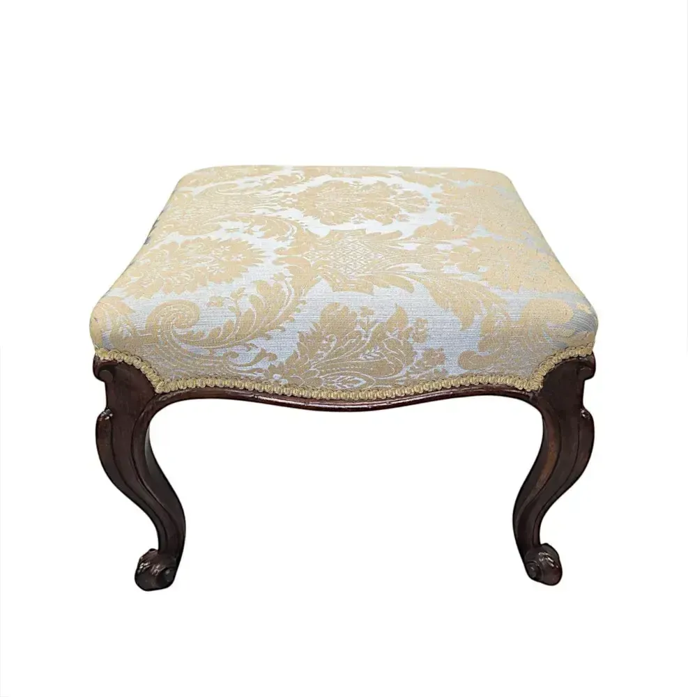 A Stunning Fully Restored 19th Century Cabriole Leg Foot Stool photo vinterior