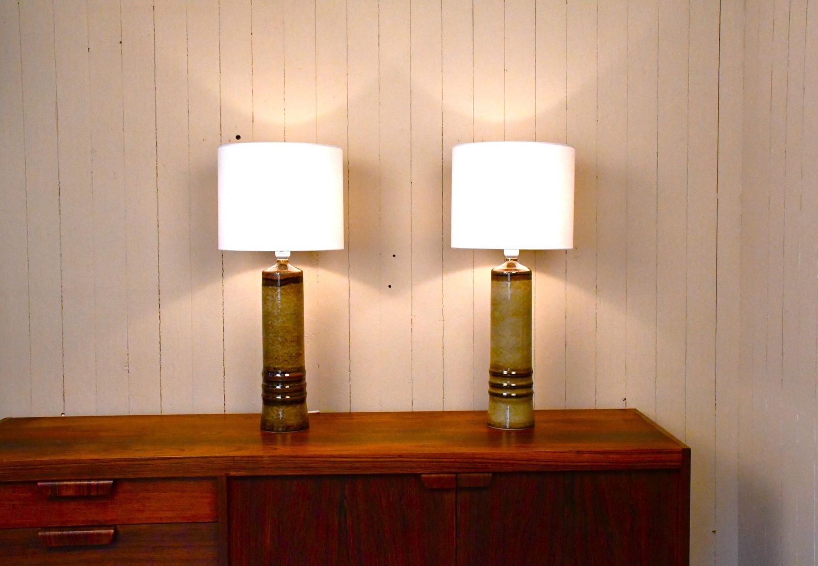 Large Swedish Porcelain Table Lamps By Olle Alberius For Rörstrand, 1960s, Set Of 2 photo furniture
