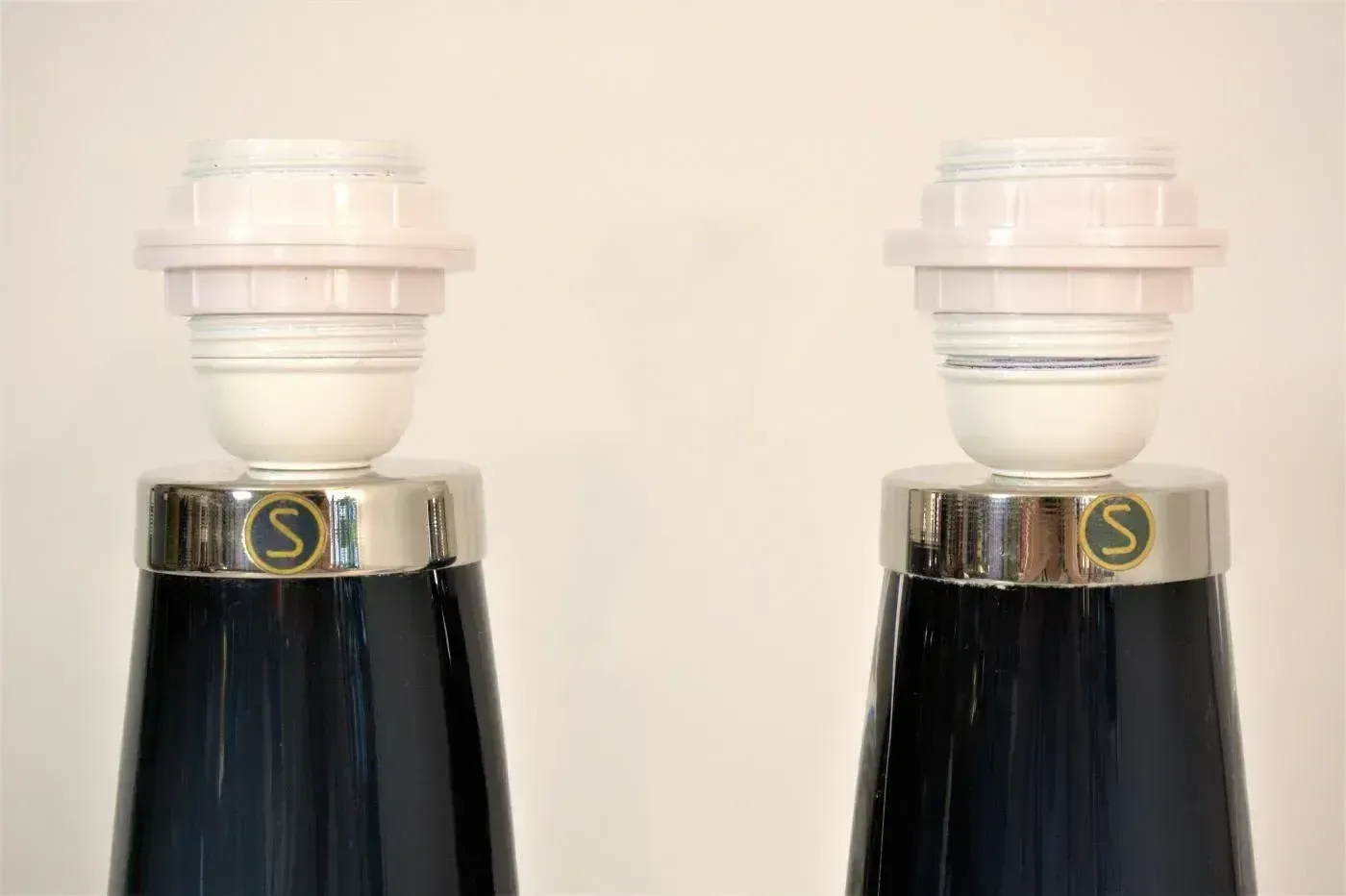 1771.0 Blue Doublecoated Glass Table Lamps By Carl Fagerlund For Orrefors, 1950s, Set Of 2 photo