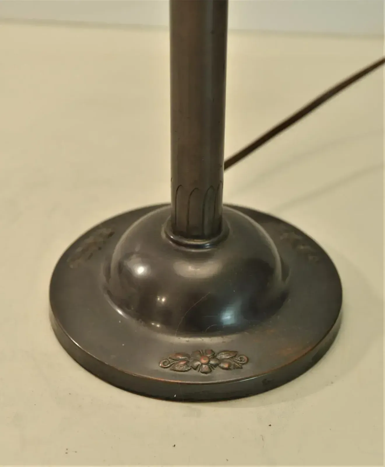 Swedish Grace Copper And Glass Table Lamp, Sweden, 1920s photo 1155.0