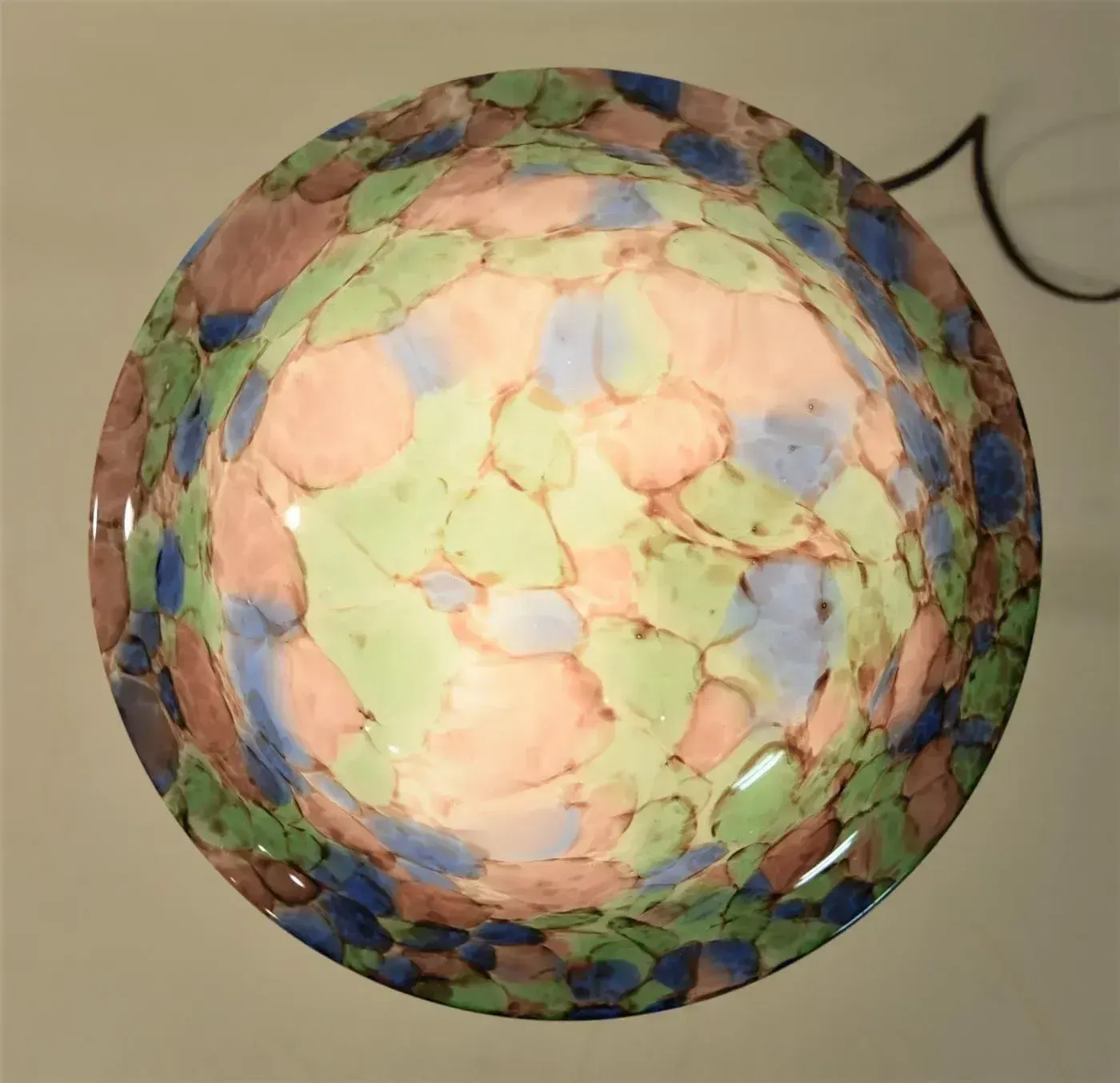 Swedish Grace Copper And Glass Table Lamp, Sweden, 1920s photo buy