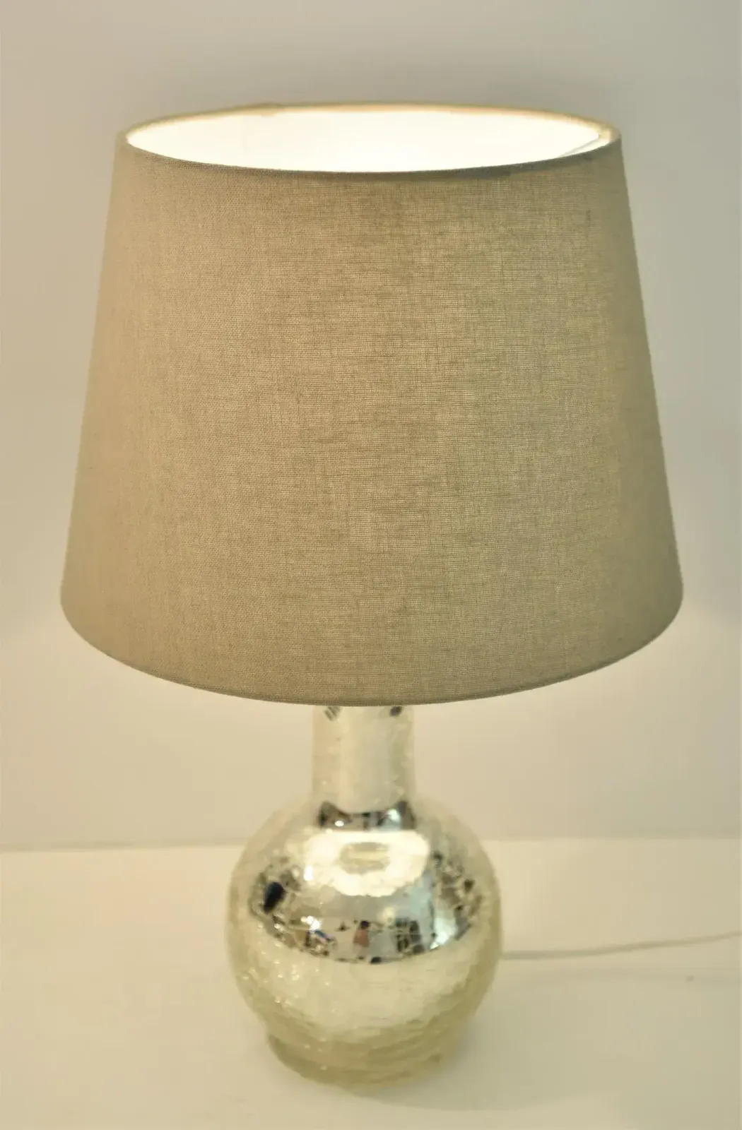 Mercury Glass Table Lamps By Luxus By Uno & östen Kristiansson, Set Of 2 photo vintage