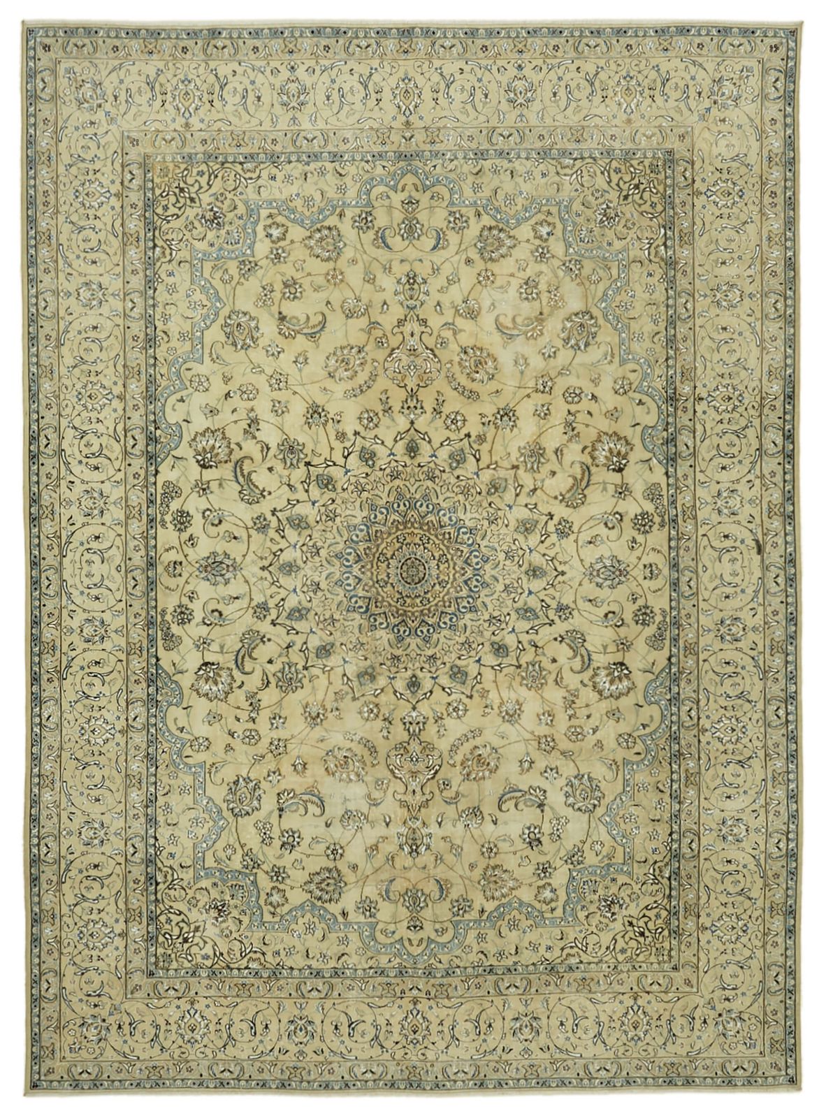 Handmade Vintage Large Area Rug 242 Cm X 342 Cm