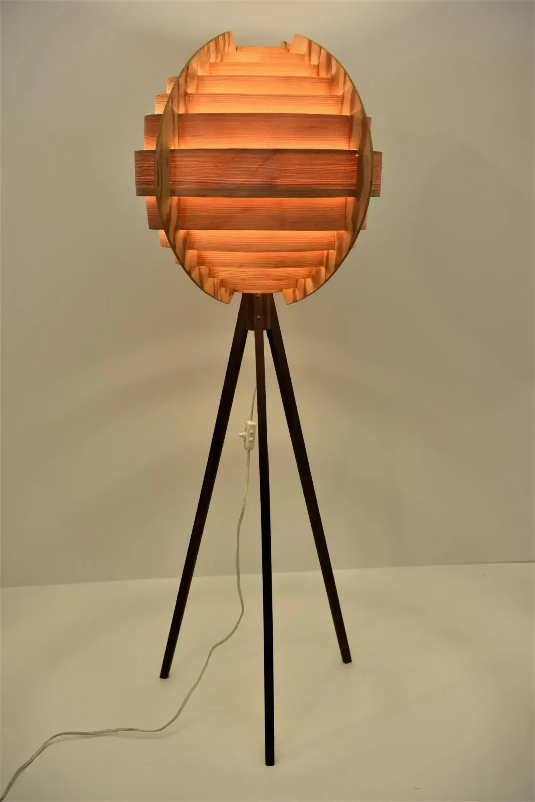 Swedish Pine And Mahogany Floor Lamp By Hans Agne Jakobsson, 1960s photo Lighting