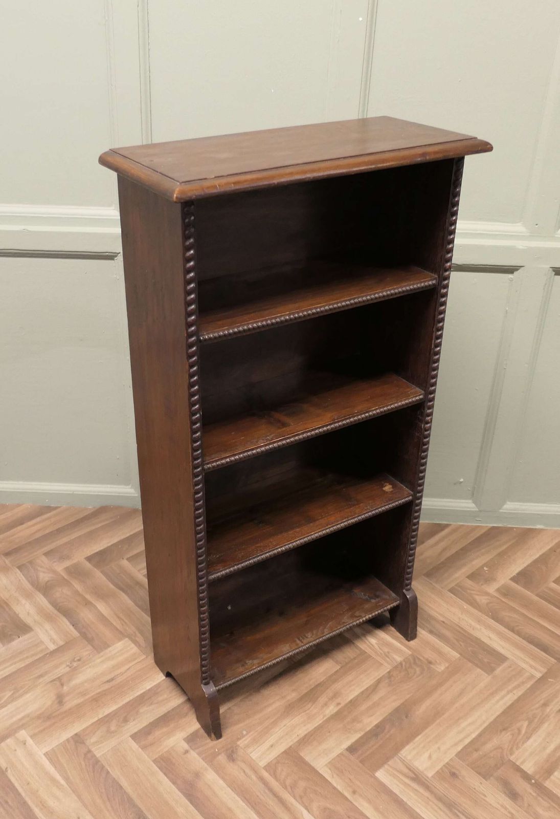 A Good Early 20th Century Open Oak Bookcase photo vinterior