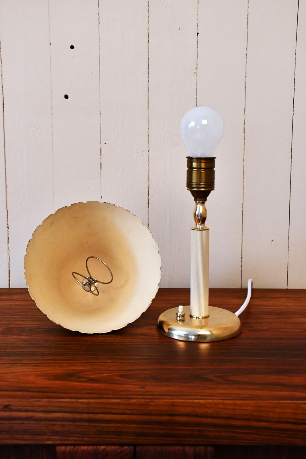 photo furniture Very Rare Swedish Grace Period, Brass Table Lamp By Harald Notini For Böhlmarks 1930s