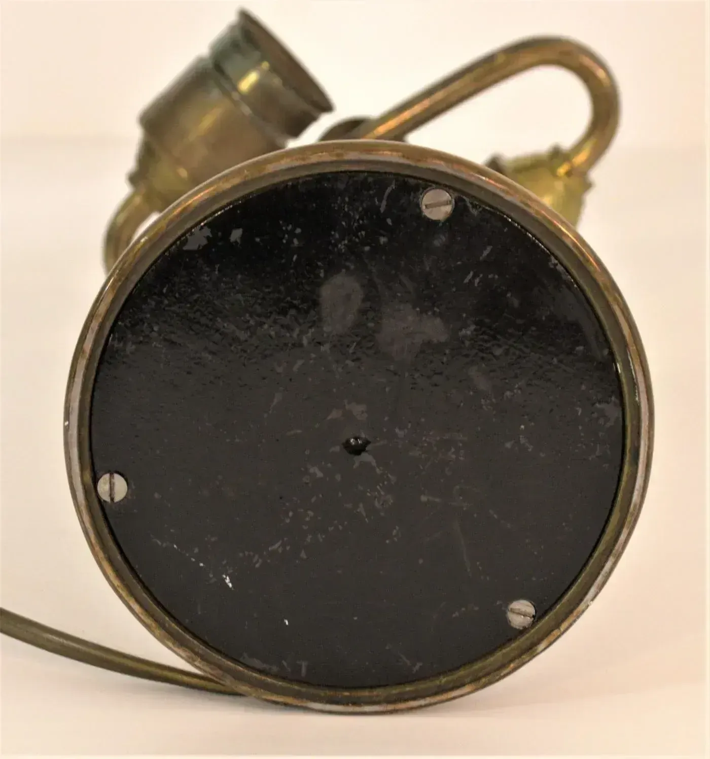 3566.0 Swedish Grace Period Brass And Oakwood Table Lamp By Böhlmarks, 1920s photo