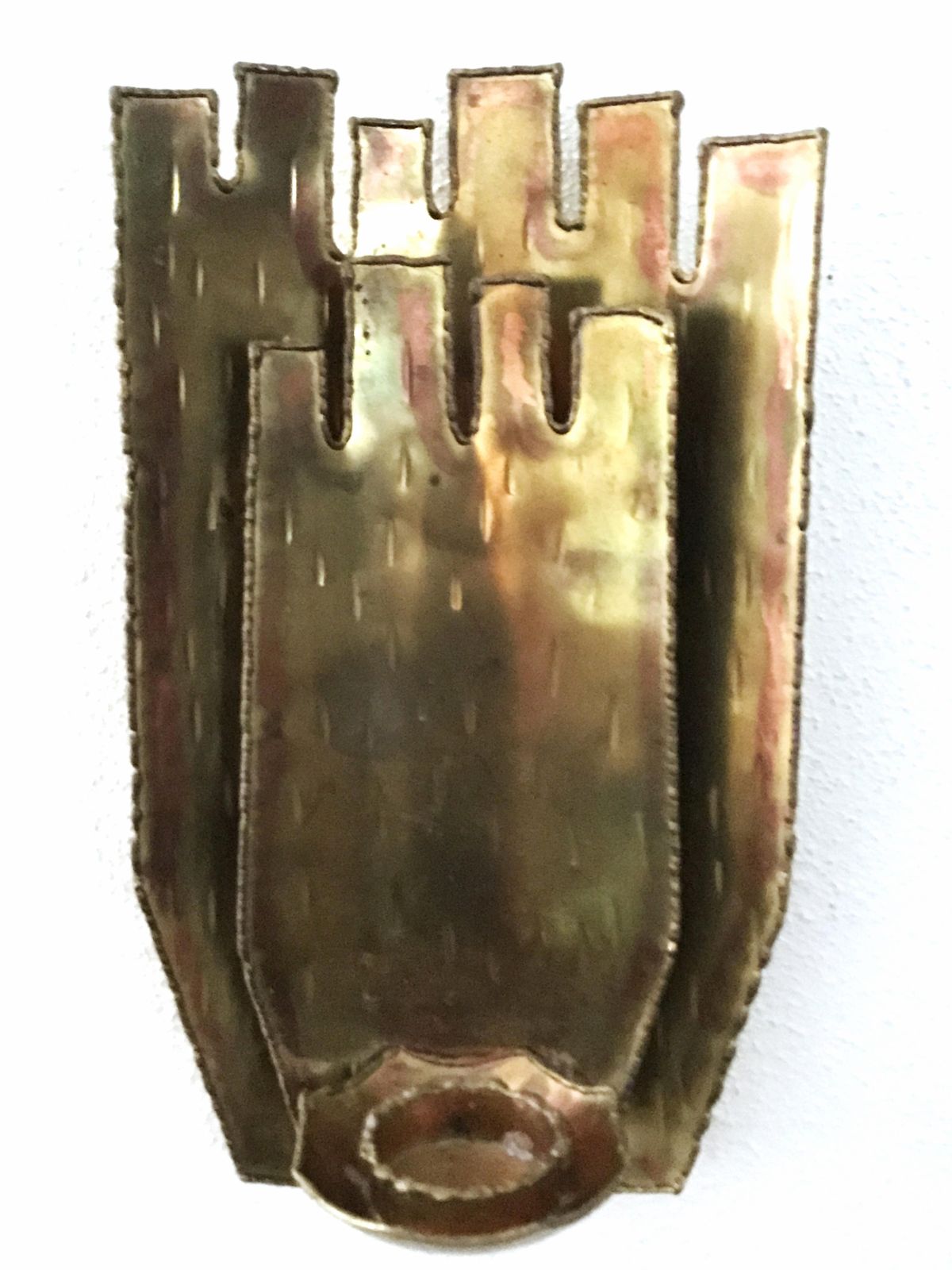Brutalist Swedish Brass Sconces The Elephant By Claes Giertta, 1980s, Set Of 2 photo 1262.0