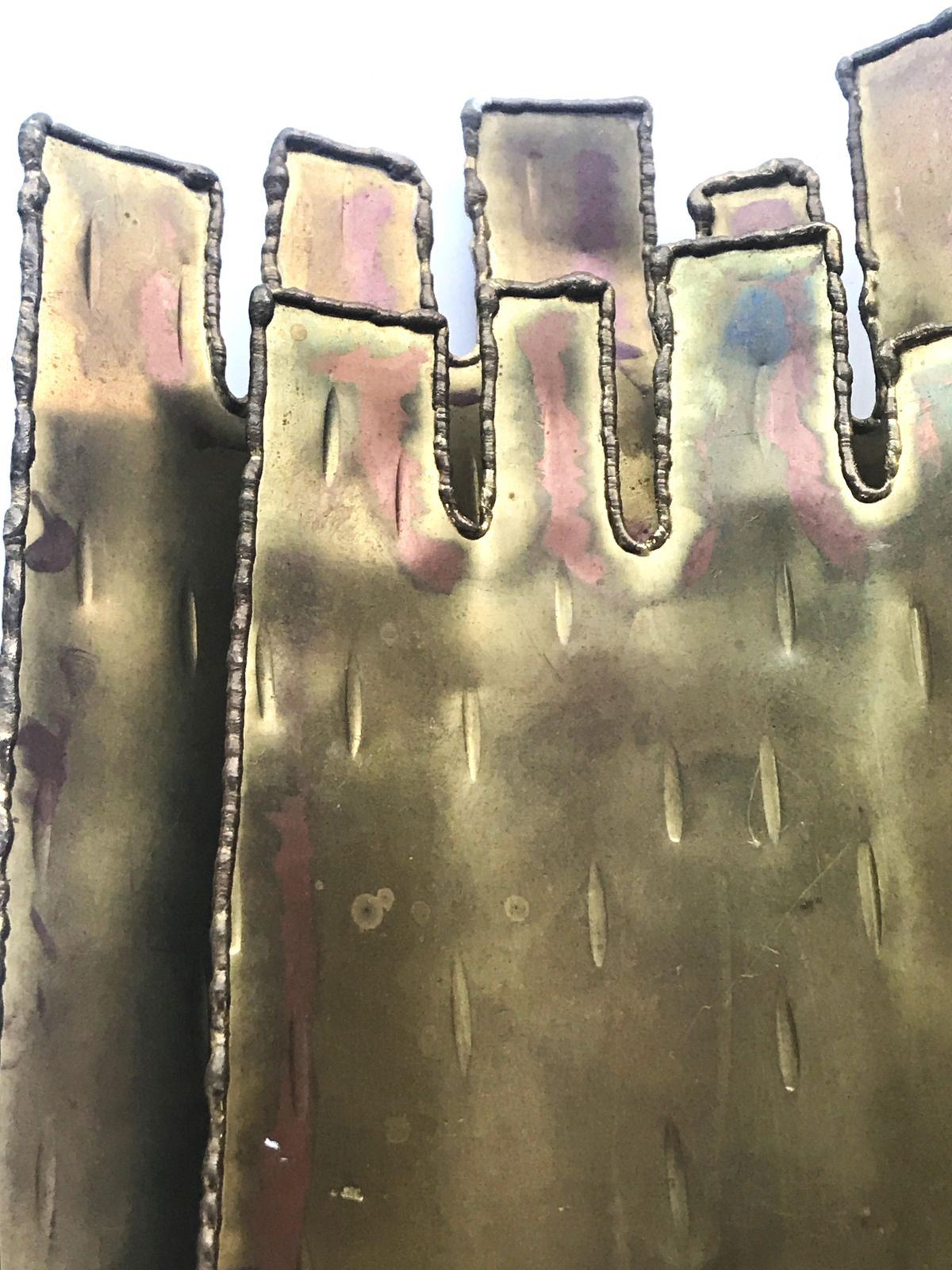 photo for sale Brutalist Swedish Brass Sconces The Elephant By Claes Giertta, 1980s, Set Of 2