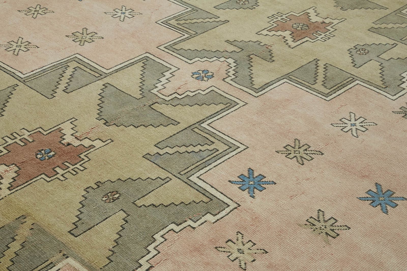 Handmade Beige Vintage Large Area Rug 336 Cm X 403 Cm photo 3267.0