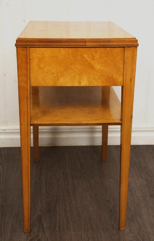 photo furniture Vintage Swedish Bedside Tables In Walnut And Birch, 1940s, Set Of 2