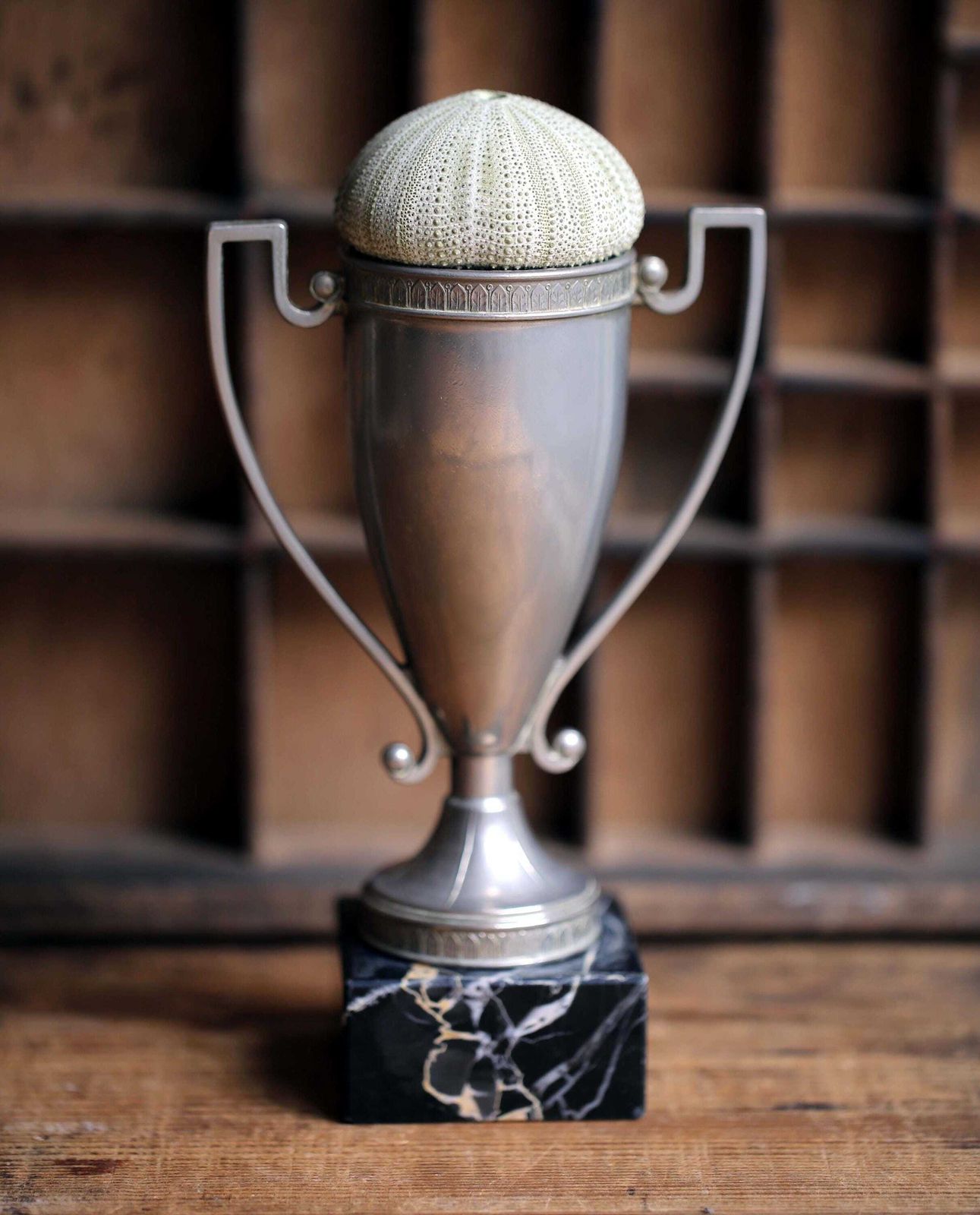 Antique French Trophy Marble Base Small Award Cup Desk Organizer photo Home Decor