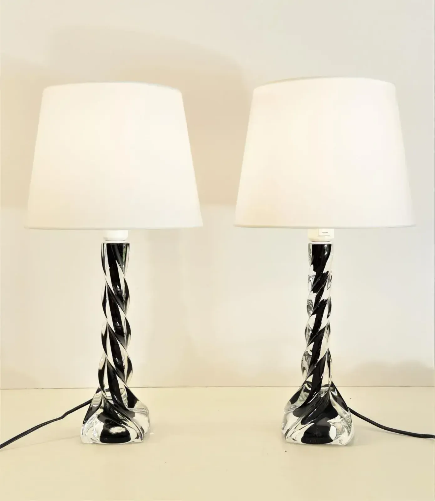Table Lamps By Paul Kedelv For Flygsfors Glasbruk, 1950s, Set Of 2 photo furniture