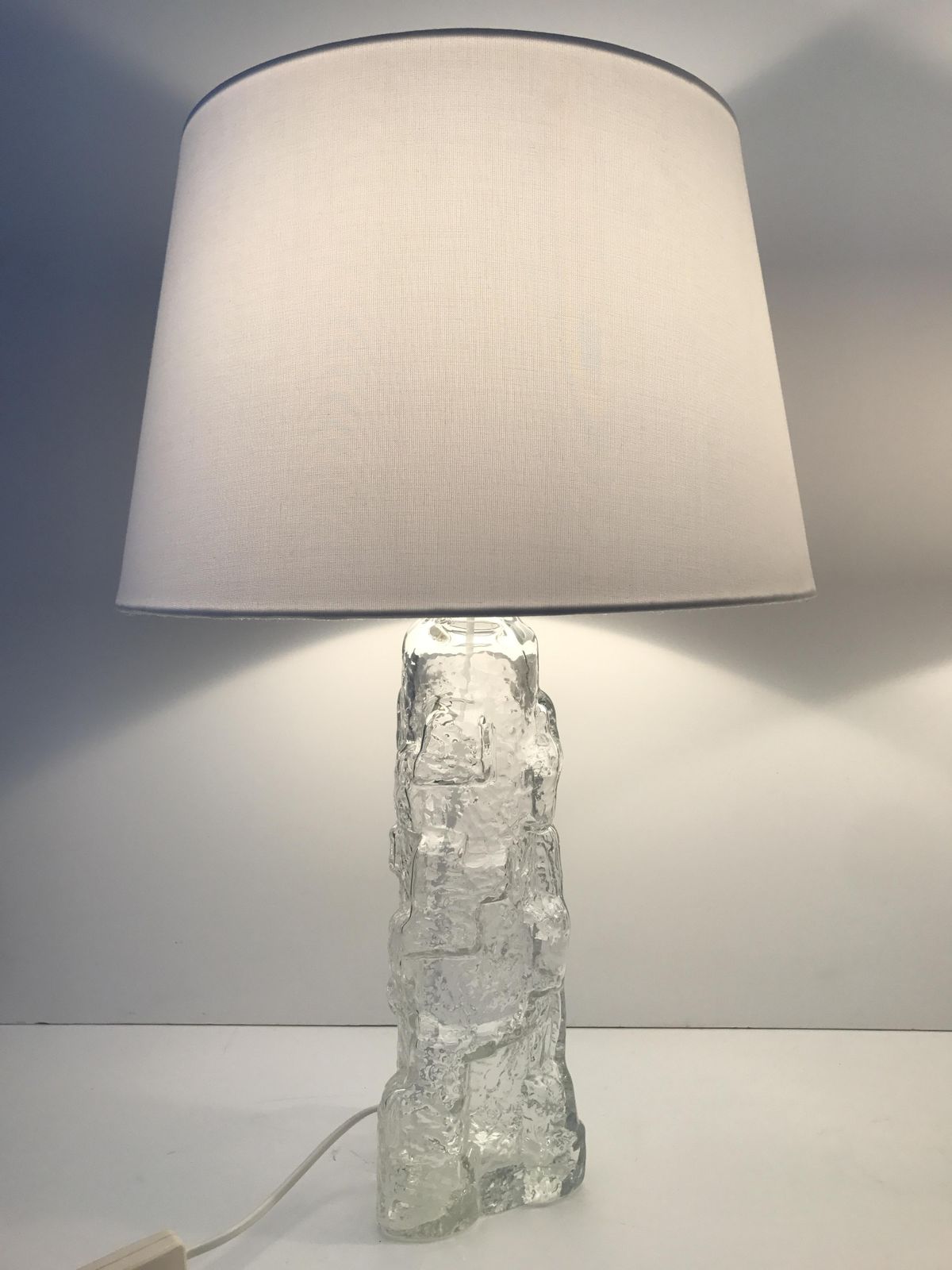 Swedish Art Glass Reijmyre Glasbruk Table Lamps, 1970s, Set Of 2 photo Lighting