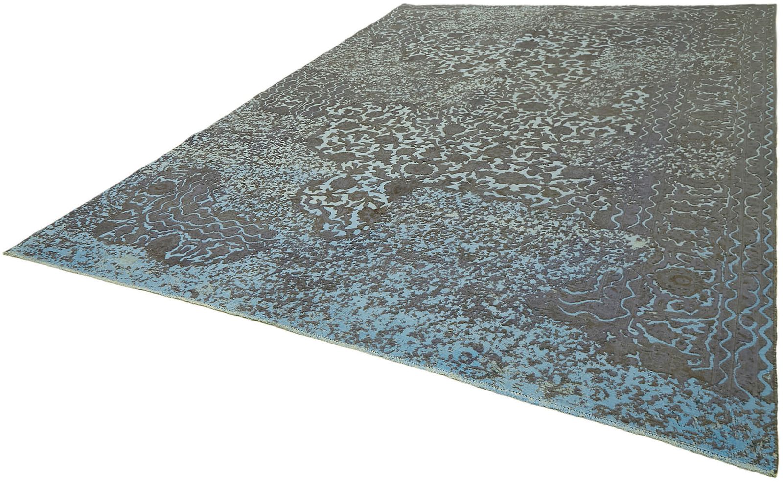 Handmade Grey Overdyed Large Area Rug 292 Cm X 396 Cm photo for sale