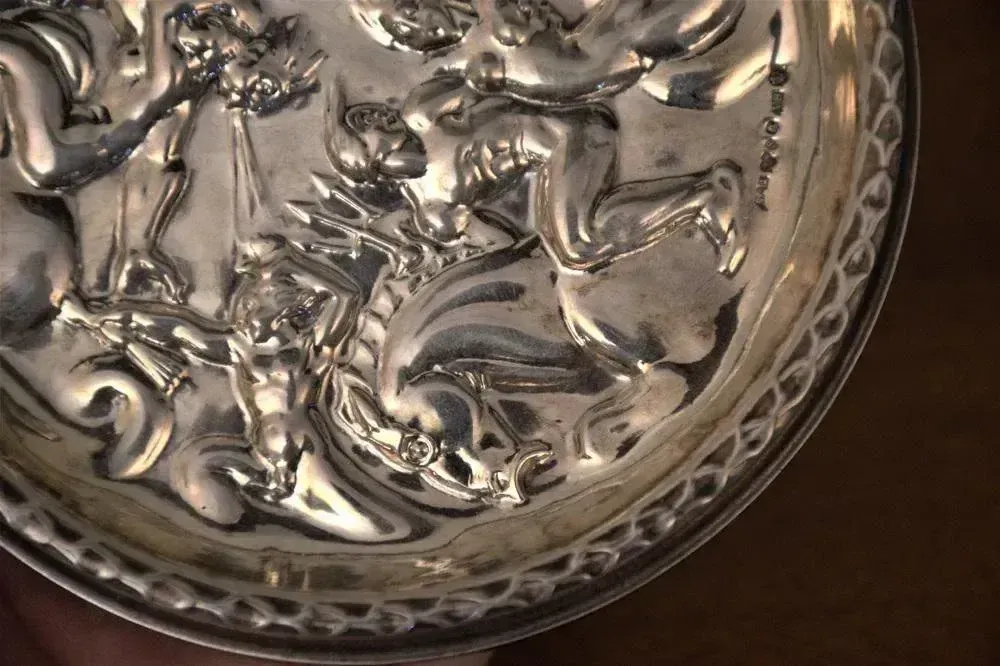 Swedish Gab Sterlingsilver And Bakelite Coasters, Made After Carl Milles "Play Of The Winds" photo Home Decor