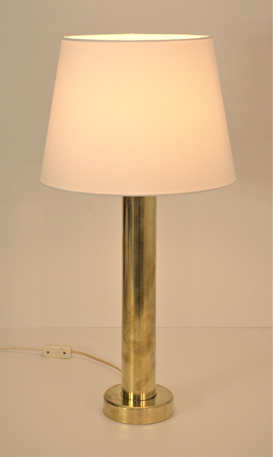 Large Swedish Modern Brass Table Lamps By Kosta Elarmatur, 1940s, Set Of 2 photo Lighting