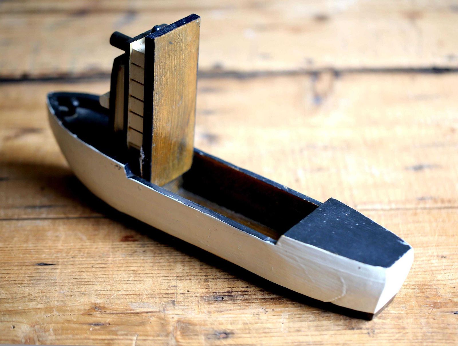 Vintage Model Wooden Boat Model Ship photo vintage