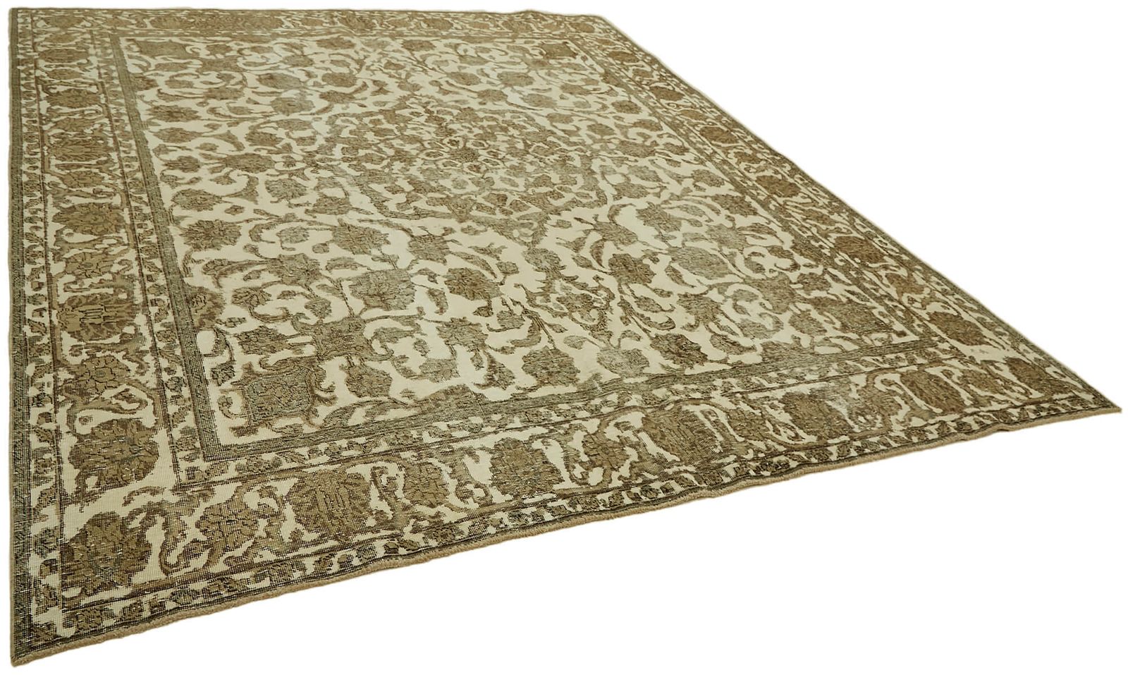 Handmade Beige Vintage Large Area Rug 340 Cm X 298 Cm photo furniture