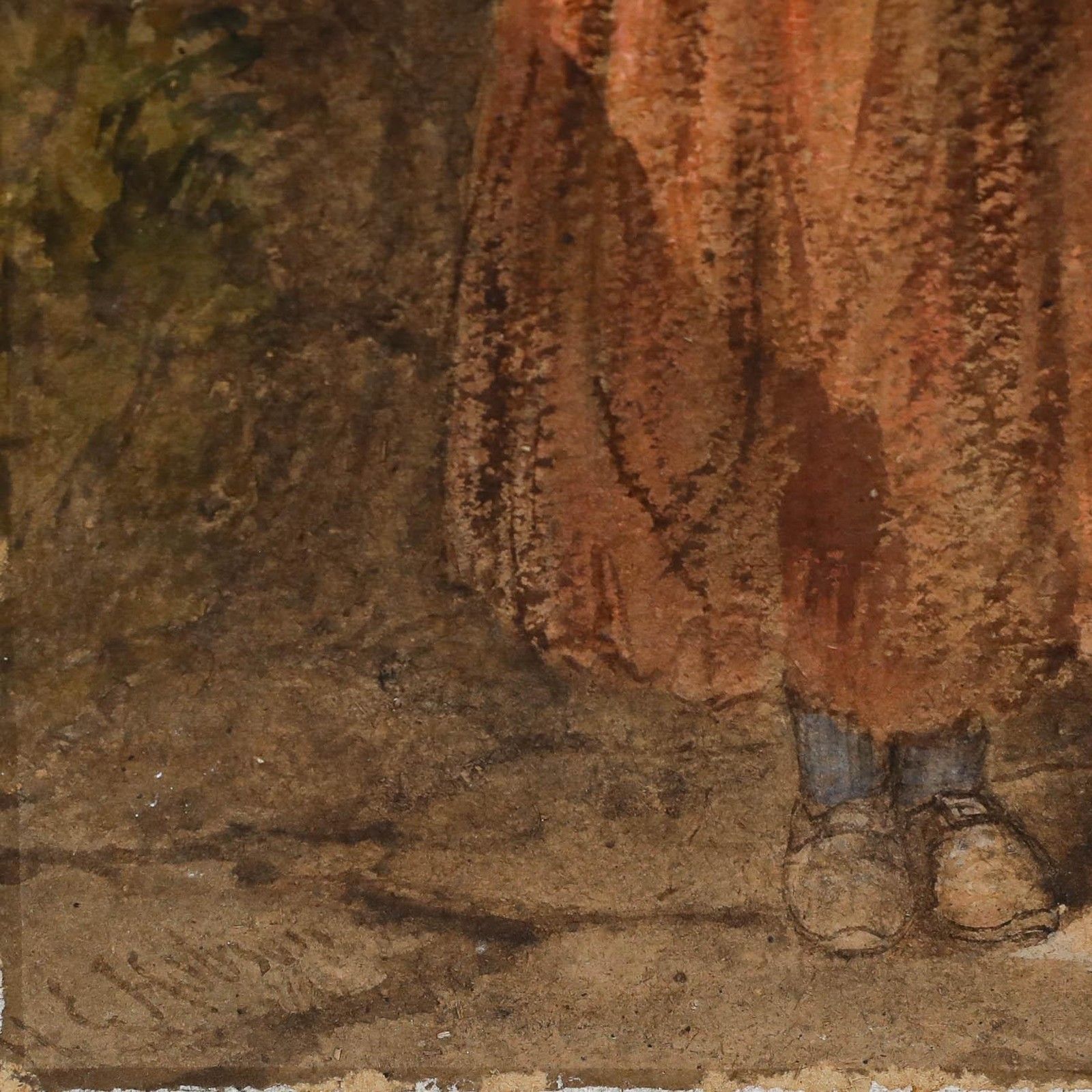 Henry Hobson Ra (Fl.1857 1866) Mid 19th Century Watercolour, Cottage Dweller photo Art