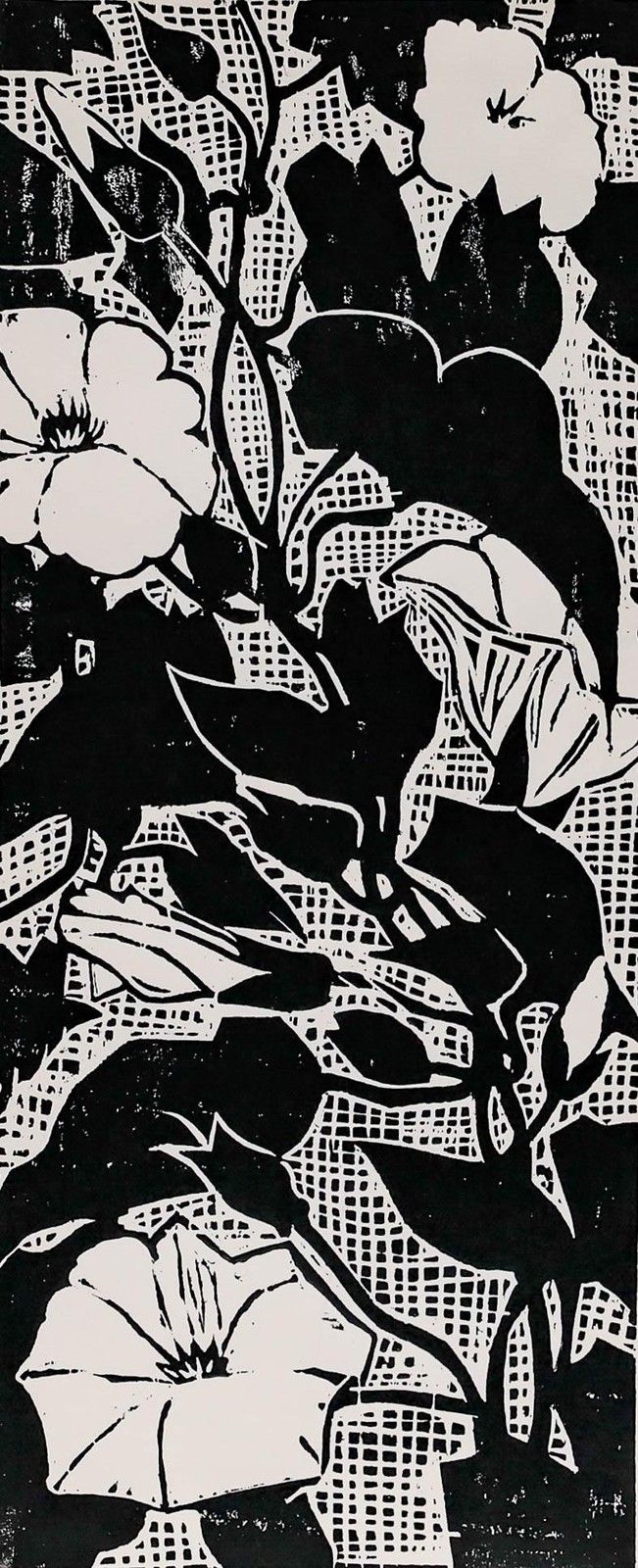 Jim Munnion Contemporary Woodcut, Convolvulus photo furniture