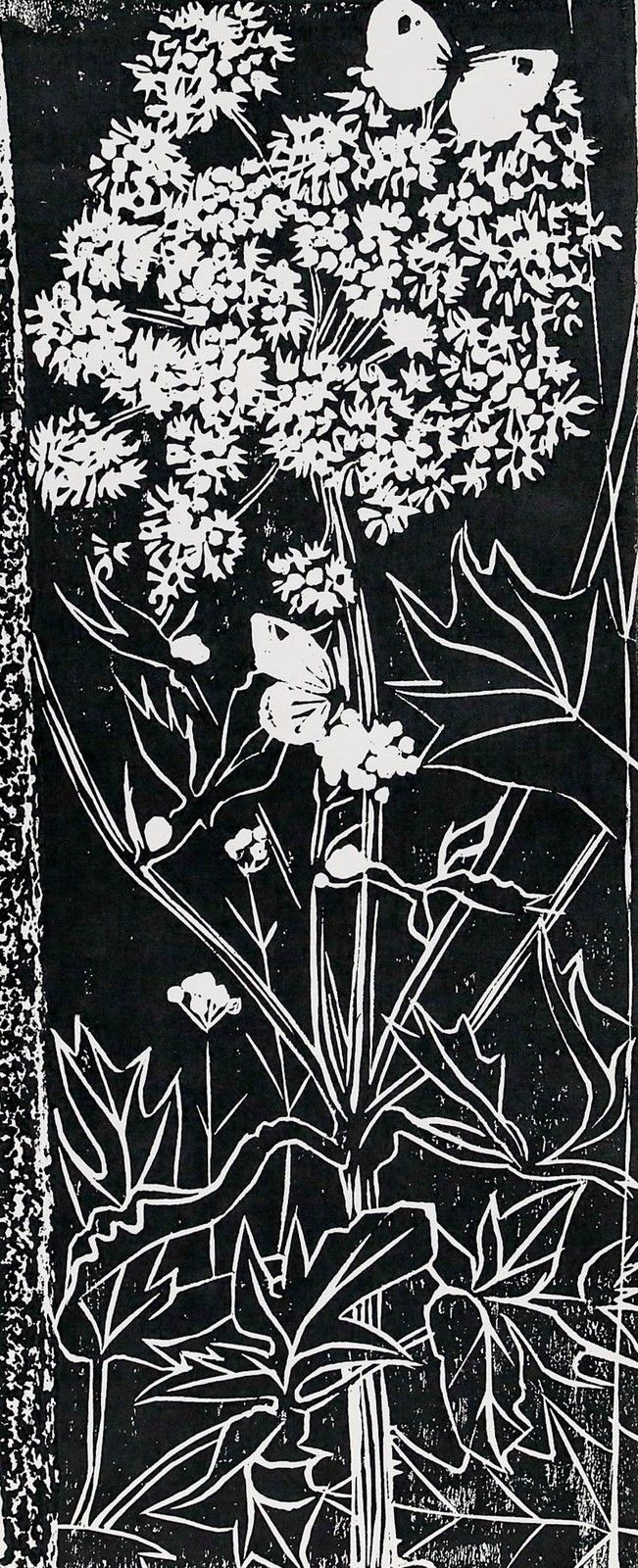 Jim Munnion Contemporary Woodcut, Wild Carrot photo furniture
