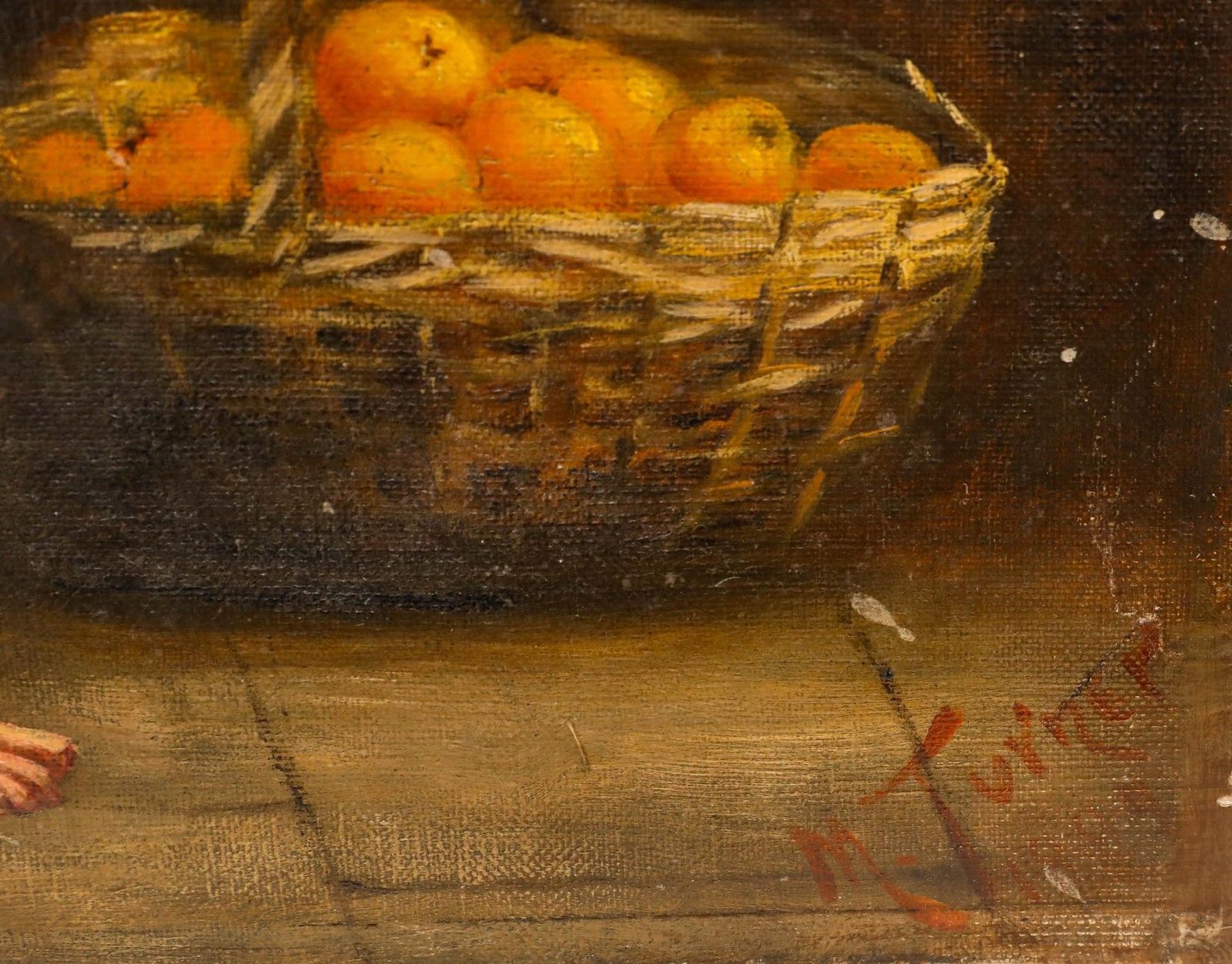 M. Turner Early 20th Century Oil, The Orange Seller photo vinterior