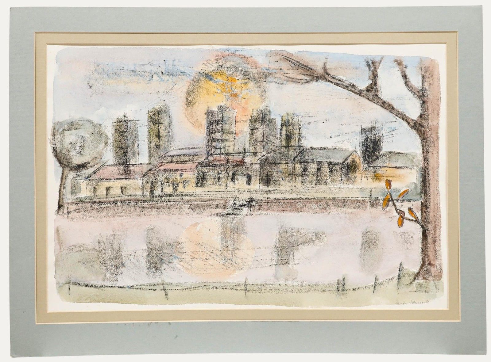 Deirdre Sturrock 20th Century Mixed Media, Sunset Evening