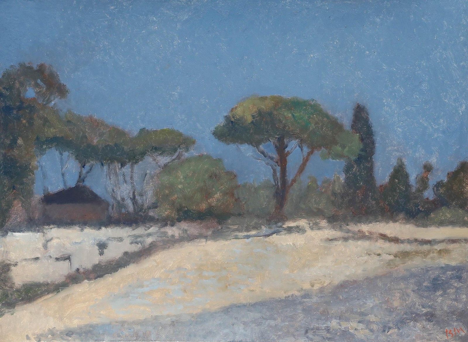 Bernard Myers (1925 2007) Contemporary Oil, Herculaneum photo furniture