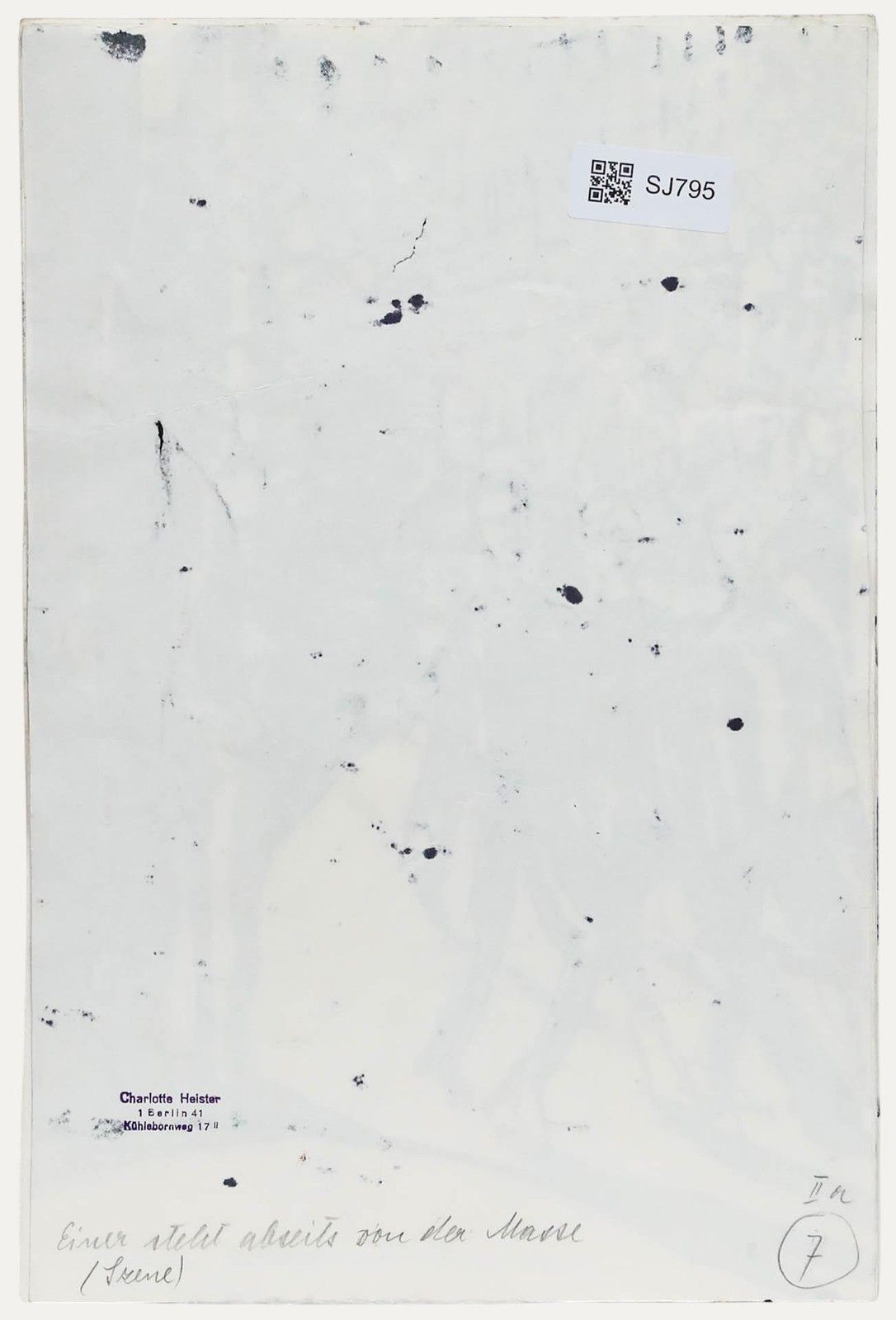 Charlotte Heister (1921 1998) Mid 20th Century India Ink, Army photo for sale