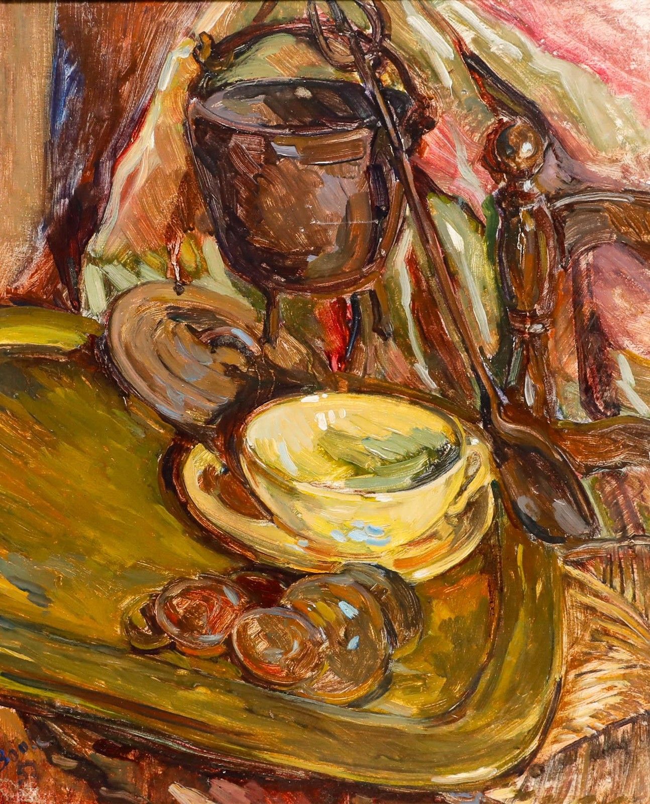 Boule 1957 Oil, Still Life With Teacup photo furniture
