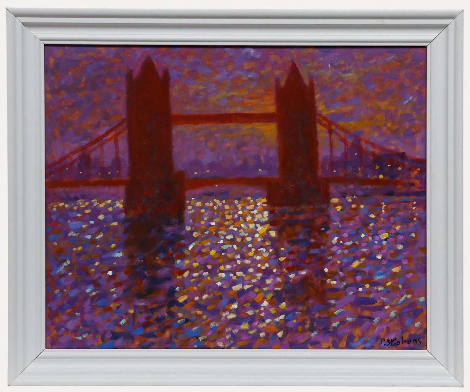 Paul Stephens (B.1957) 20th Century Oil, Misty Day At Tower Bridge