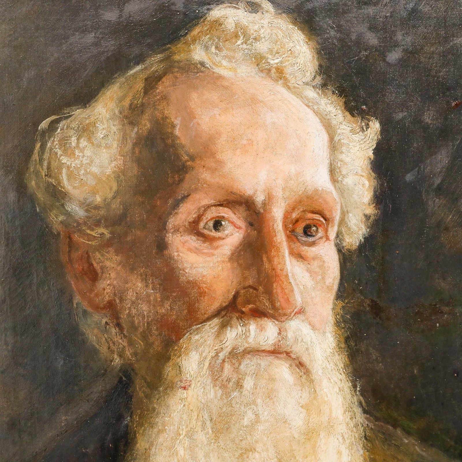 Coenraad Matthias Garms (1863 1944) Dutch Oil, Portrait Of A Bearded Man photo Art