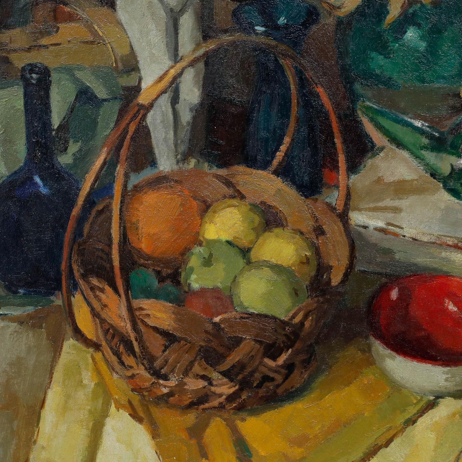 Wil Van Dinther (1917 1997) Mid 20th Century Oil, A Bountiful Table photo 995.0