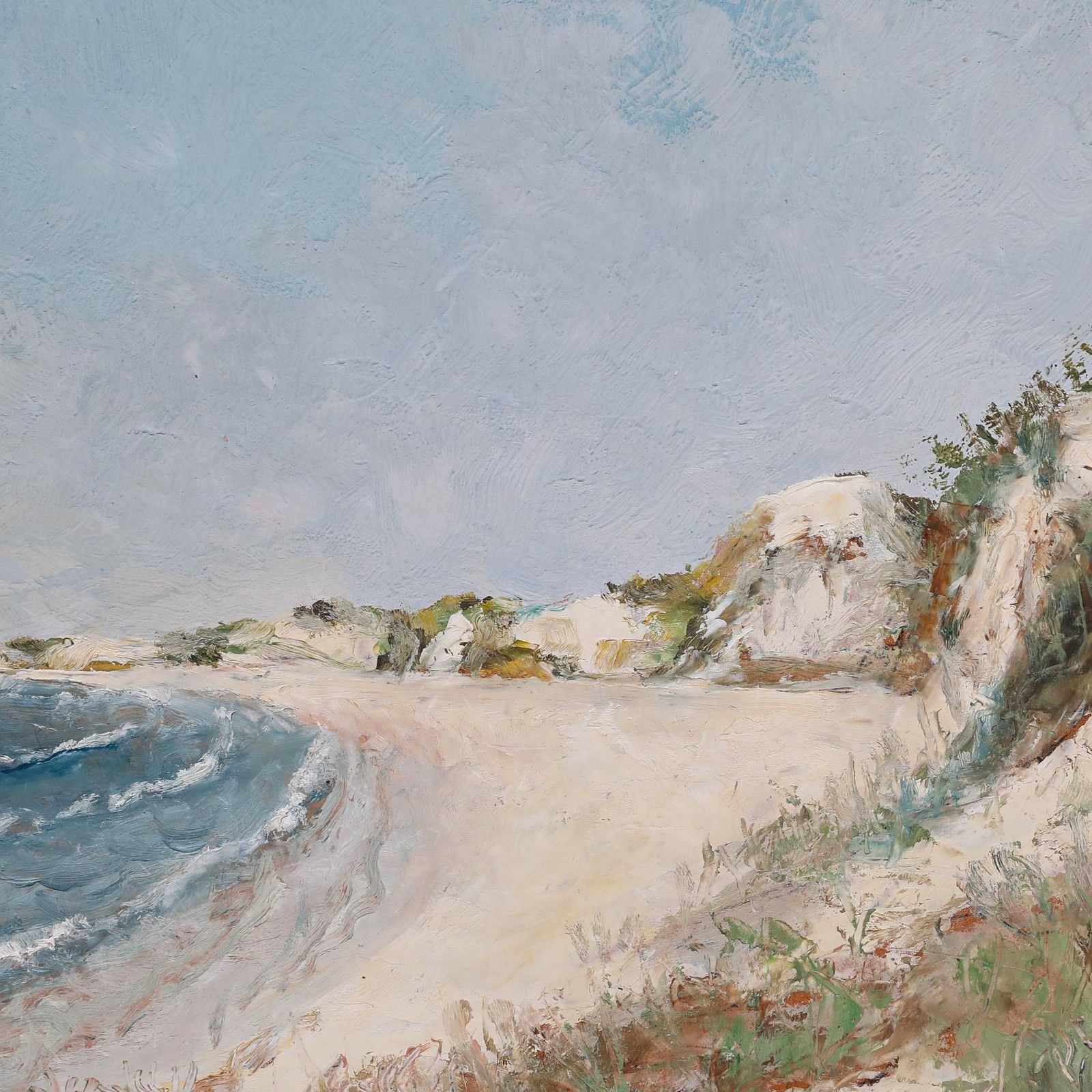 Heinz Mindermann 20th Century Oil, The Coast Of Norderney photo Art