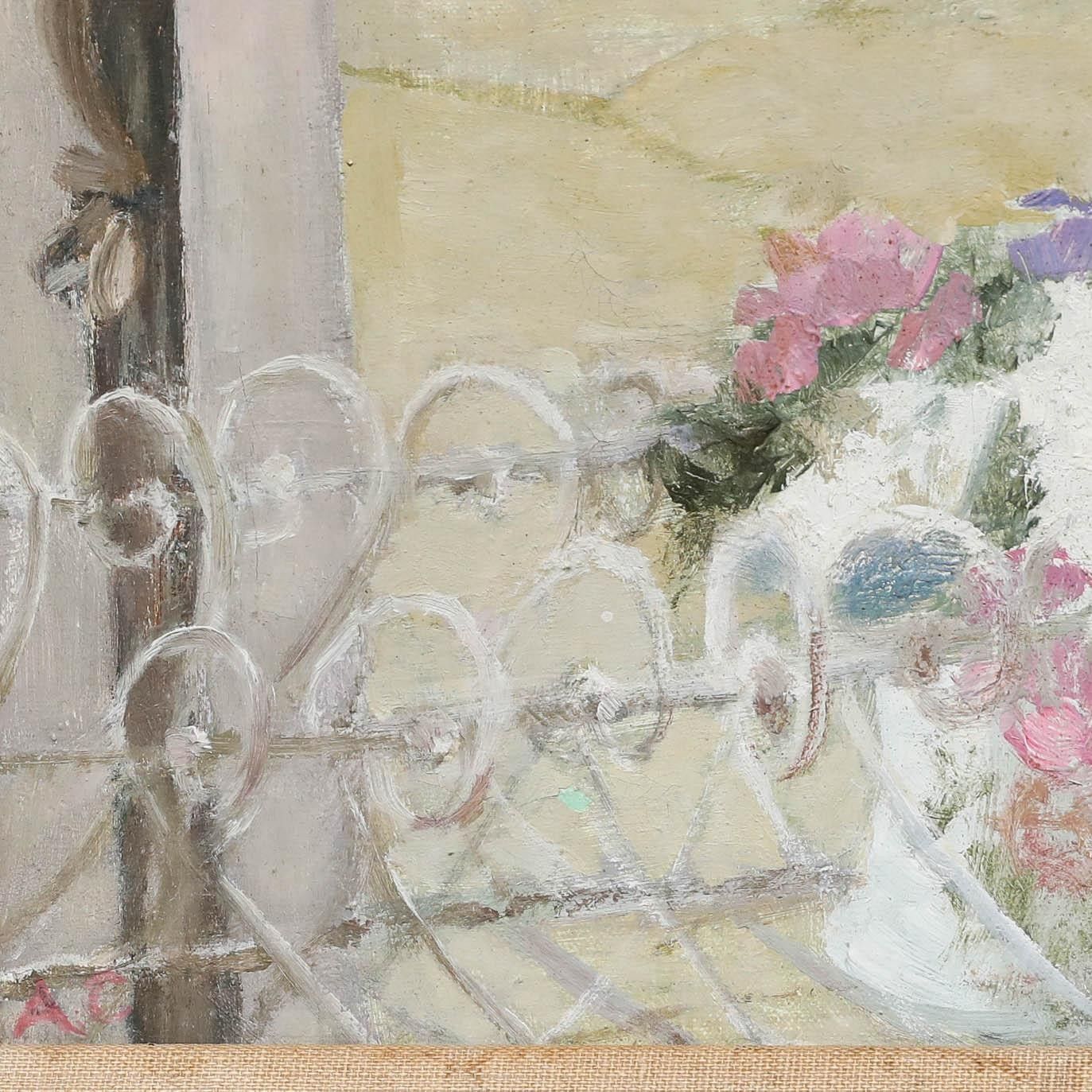 A.C 20th Century Oil, Study Of A Cyclamen photo vinterior