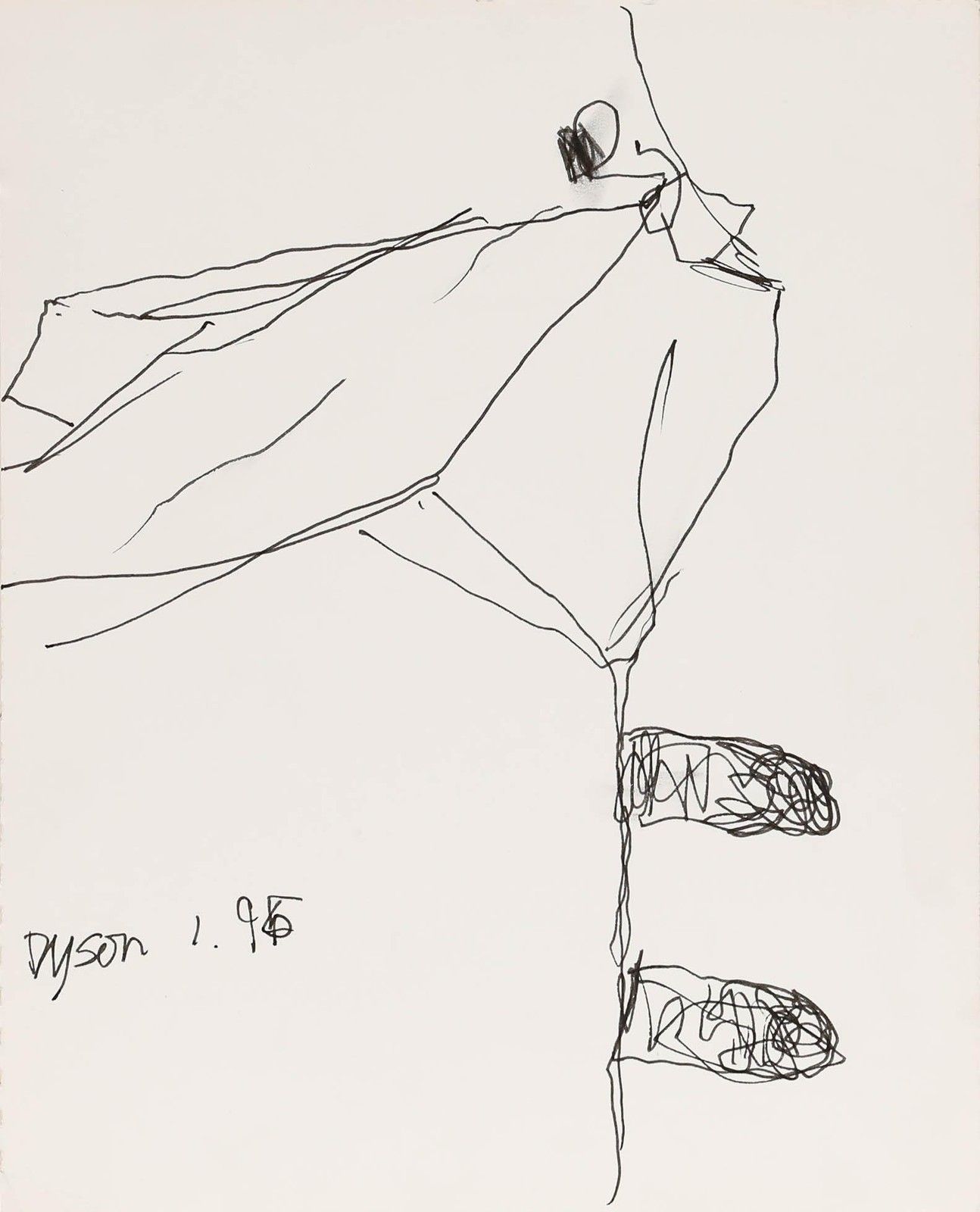 Julian Dyson (1936 2003) 1995 Pen And Ink Drawing, Abstract Landscape I photo furniture