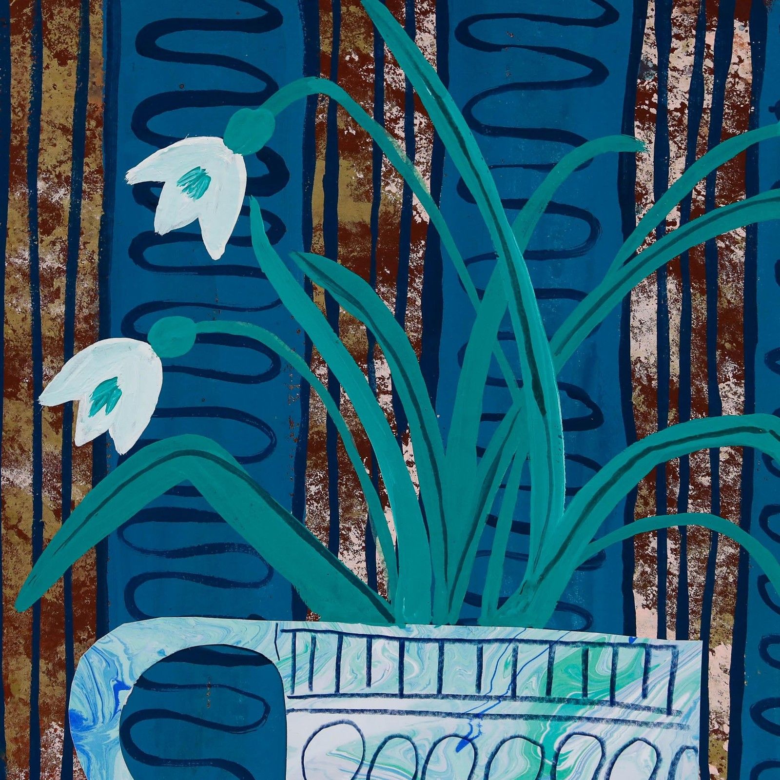 Jemma Jamie 2025 Mixed Media, Snowdrops photo for sale
