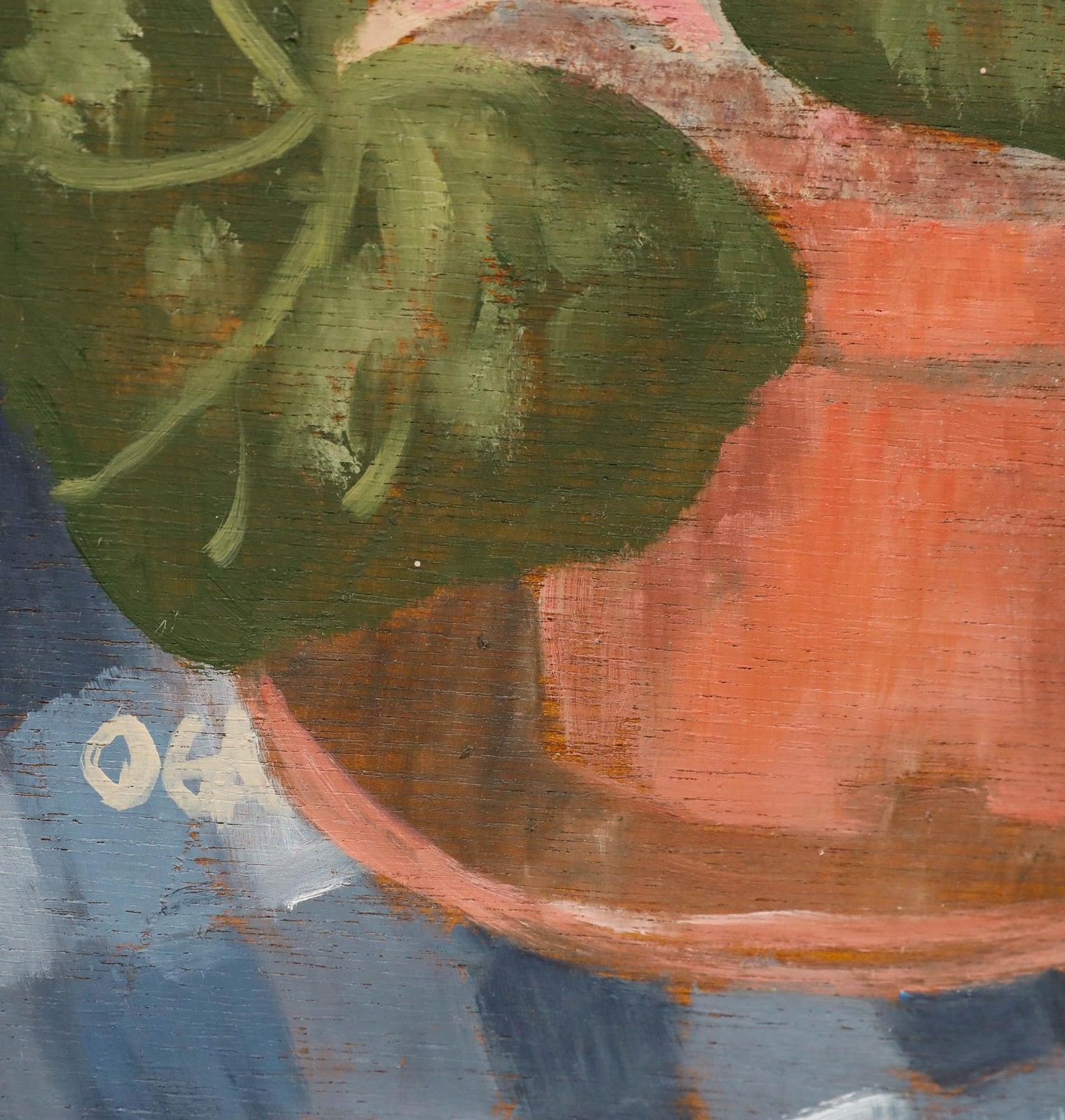 Olga Awty (1928 2014) Contemporary Oil, Cyclamen photo Art