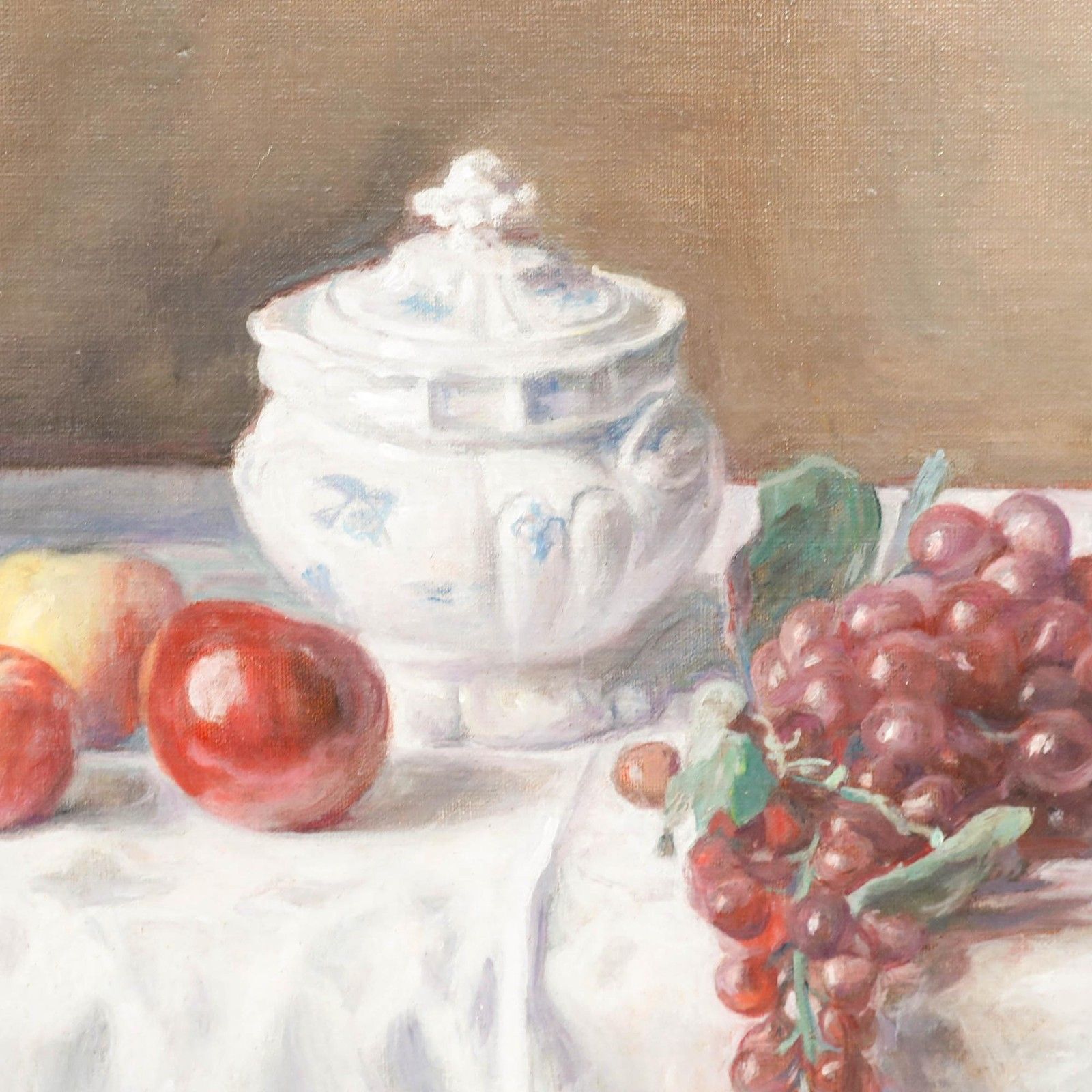 George Weissbort (1928 2013) 1980 Oil, Grapes And Porcelain photo Art