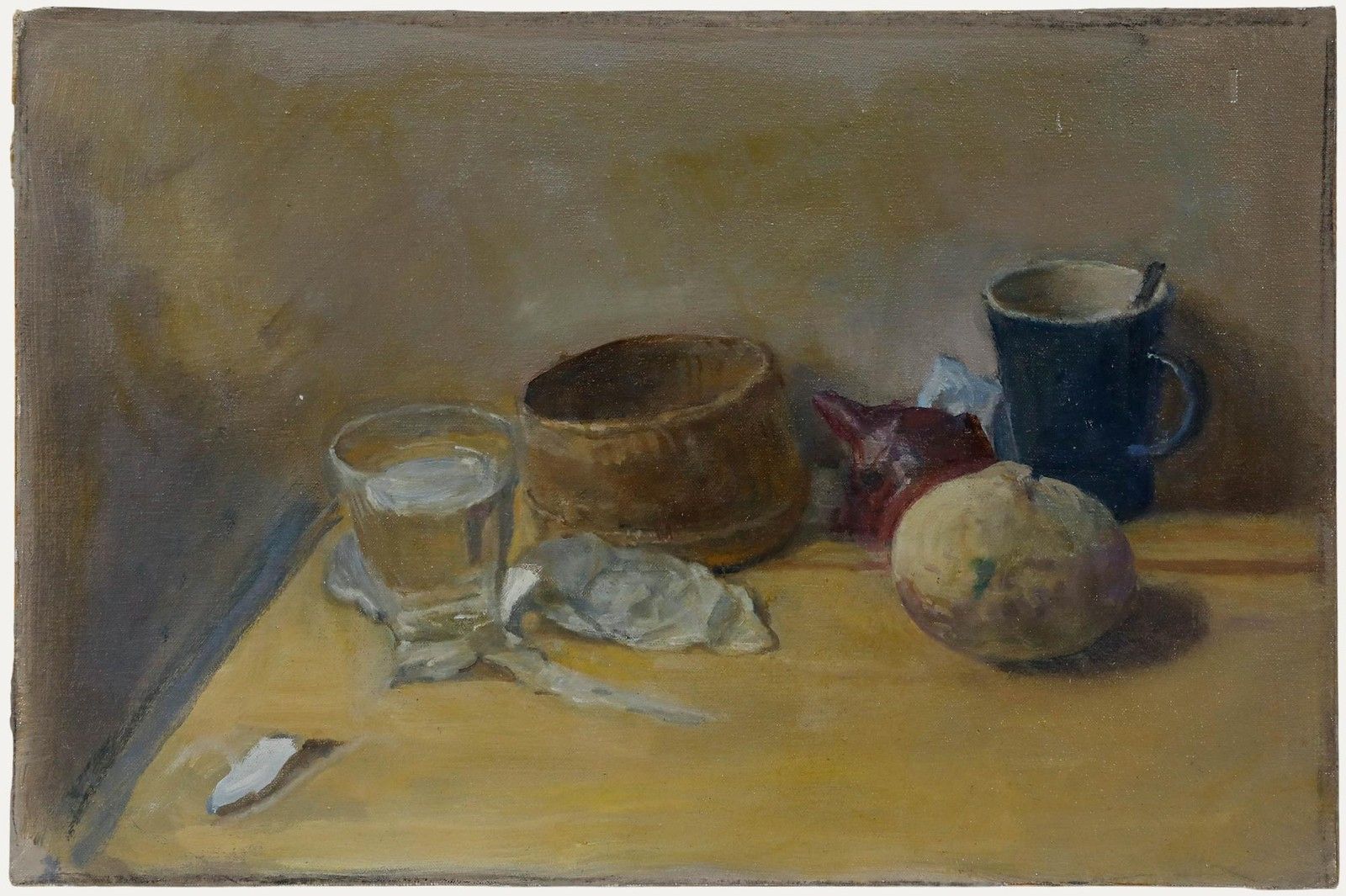 George Weissbort (1928 2013) 20th Century Oil, Still Life With Water Glass