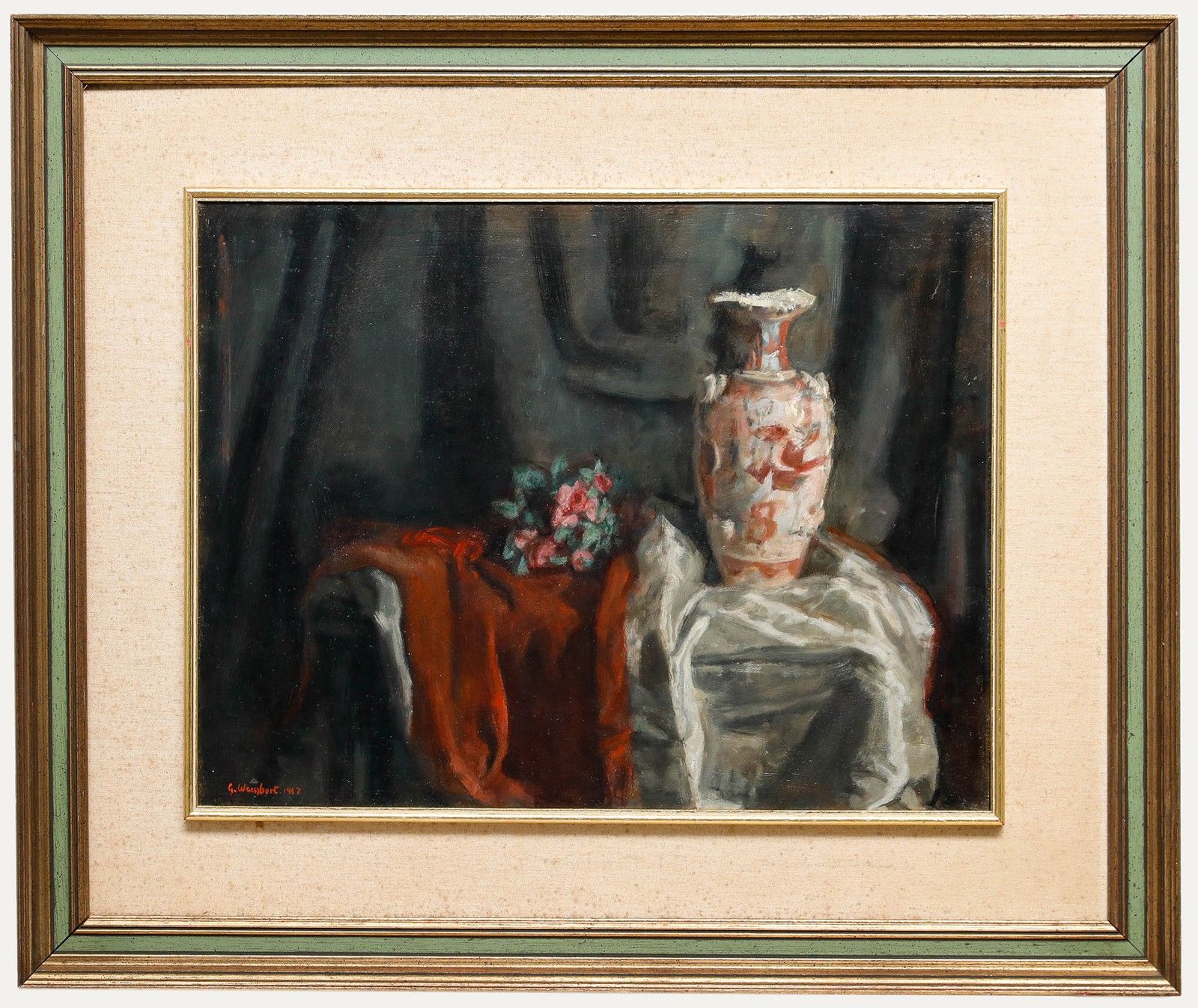 George Weissbort (1928 2013)  Framed 20th Century Oil, Chinese Vase With Flowers