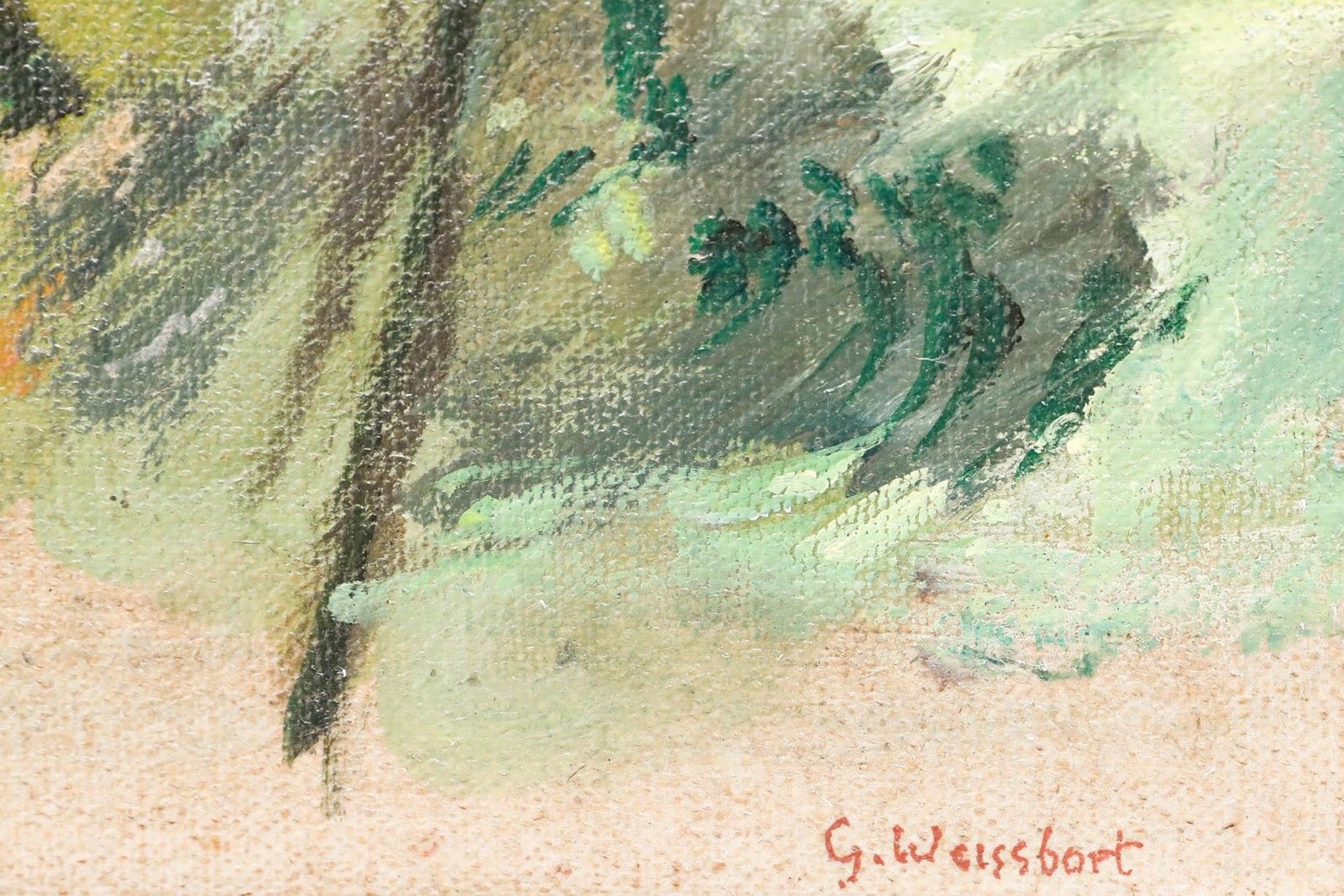 George Weissbort (1928 2013) 20th Century Oil, The Churchyard photo vinterior