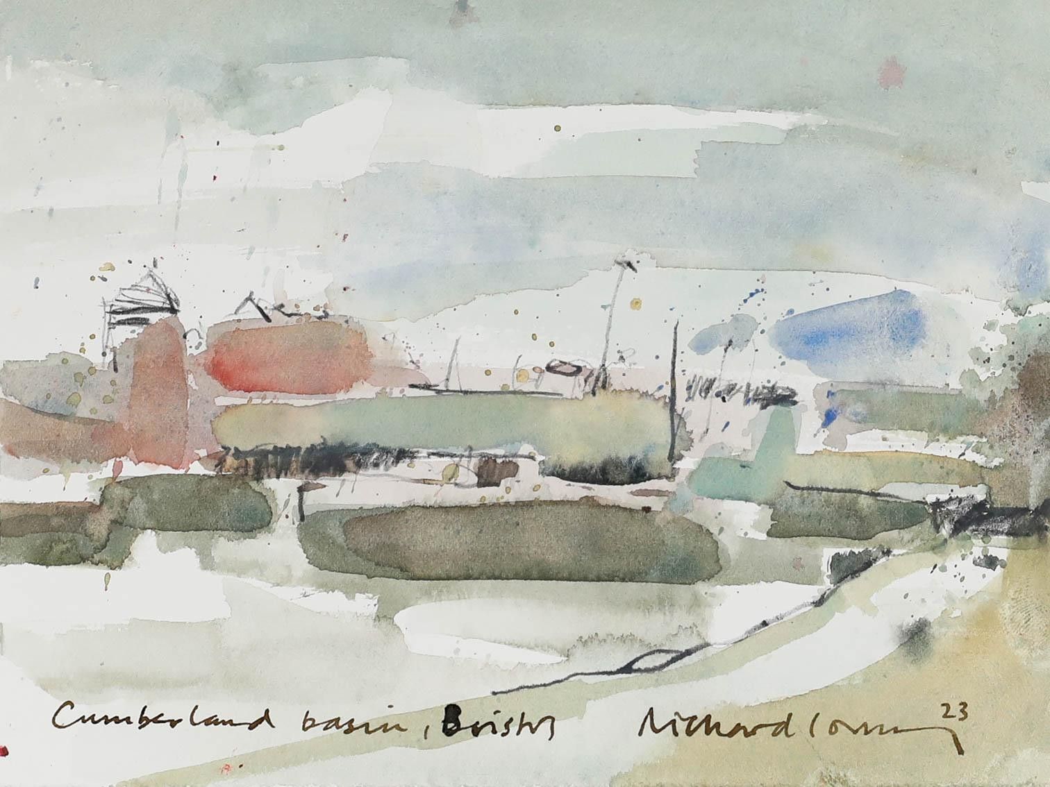 Richard J.S. Young 2023 Watercolour, View Of Cumberland Basin photo furniture