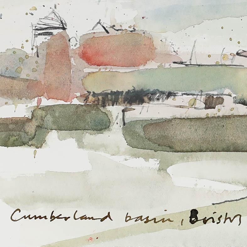 Richard J.S. Young 2023 Watercolour, View Of Cumberland Basin photo for sale