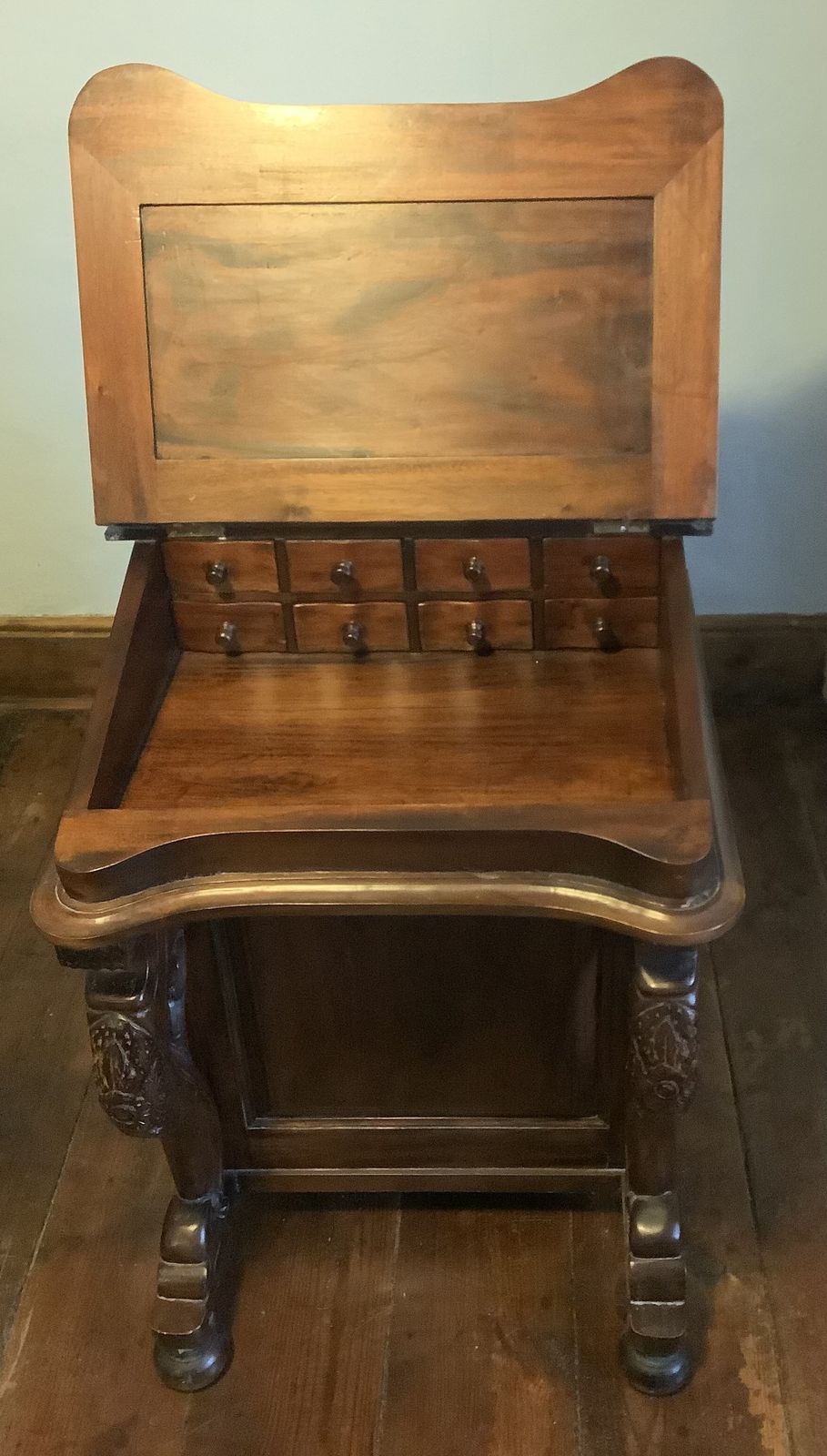 Victorian Mahogany Davenport Secretaire / Writing Desk photo vintage