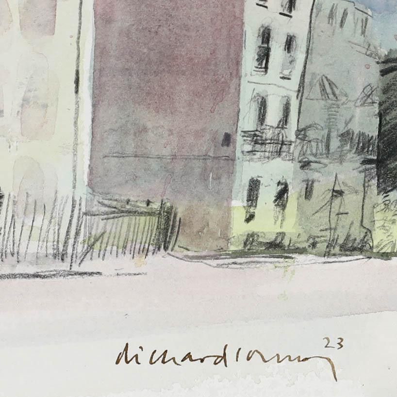 Richard J.S. Young 2023 Watercolour, Sion Hill, Clifton photo Art